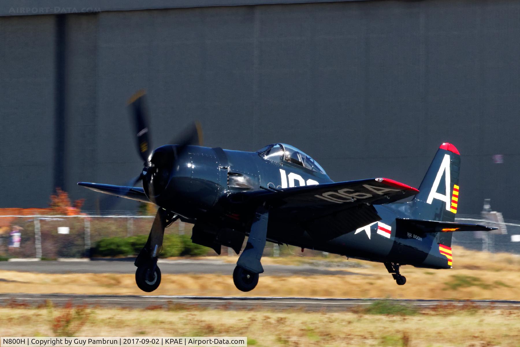 N800H, 1949 Grumman F8F-2 (G58) Bearcat C/N D.1126, Vintage Aircraft Weekend @ Historic Flight Foundation Payne Field, Mukilteo, WA Sept 2, 2017