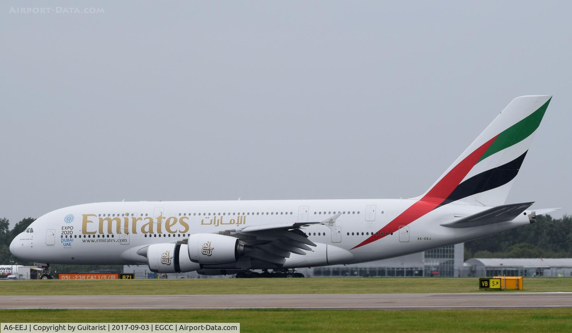 A6-EEJ, 2013 Airbus A380-861 C/N 127, At Manchester