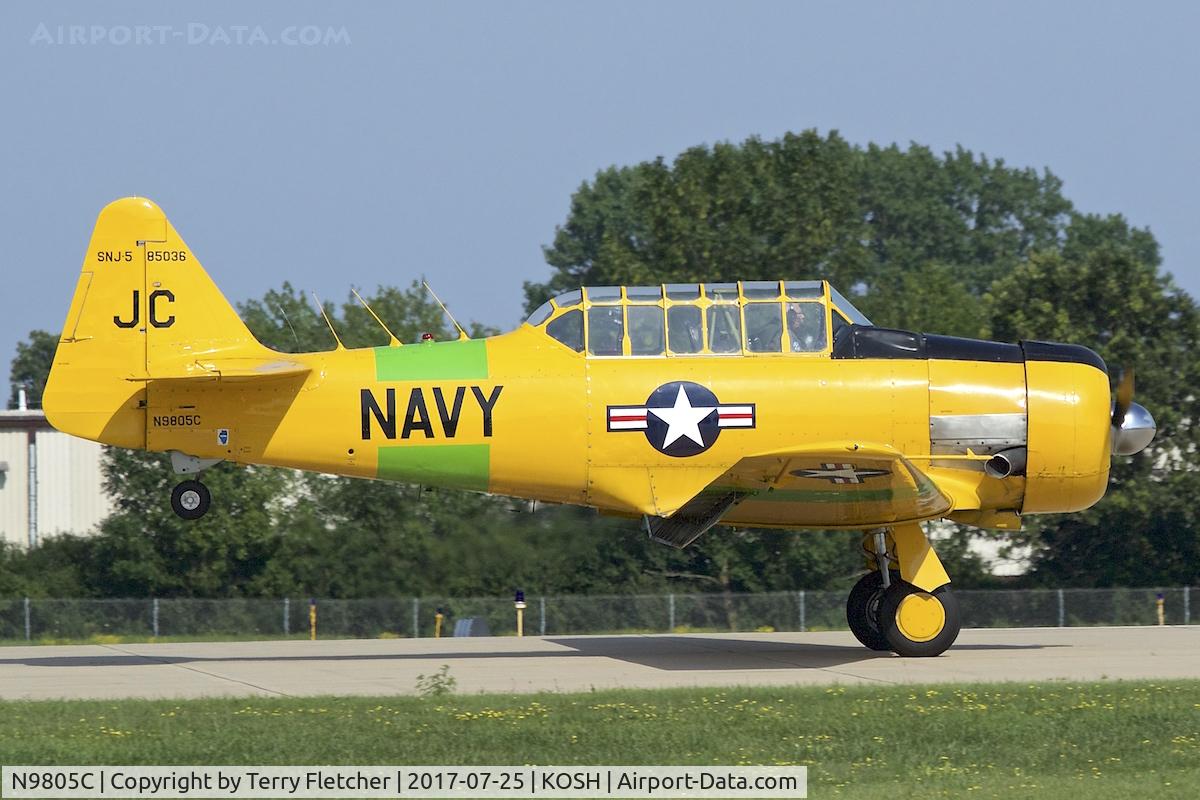 N9805C, 1945 North American SNJ-5B Texan C/N 85036, at 2017 AirVenture at Oshkosh
