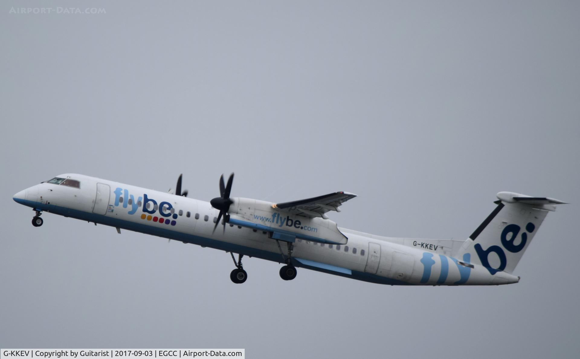 G-KKEV, 2008 De Havilland Canada DHC-8-402Q Dash 8 C/N 4201, At Manchester