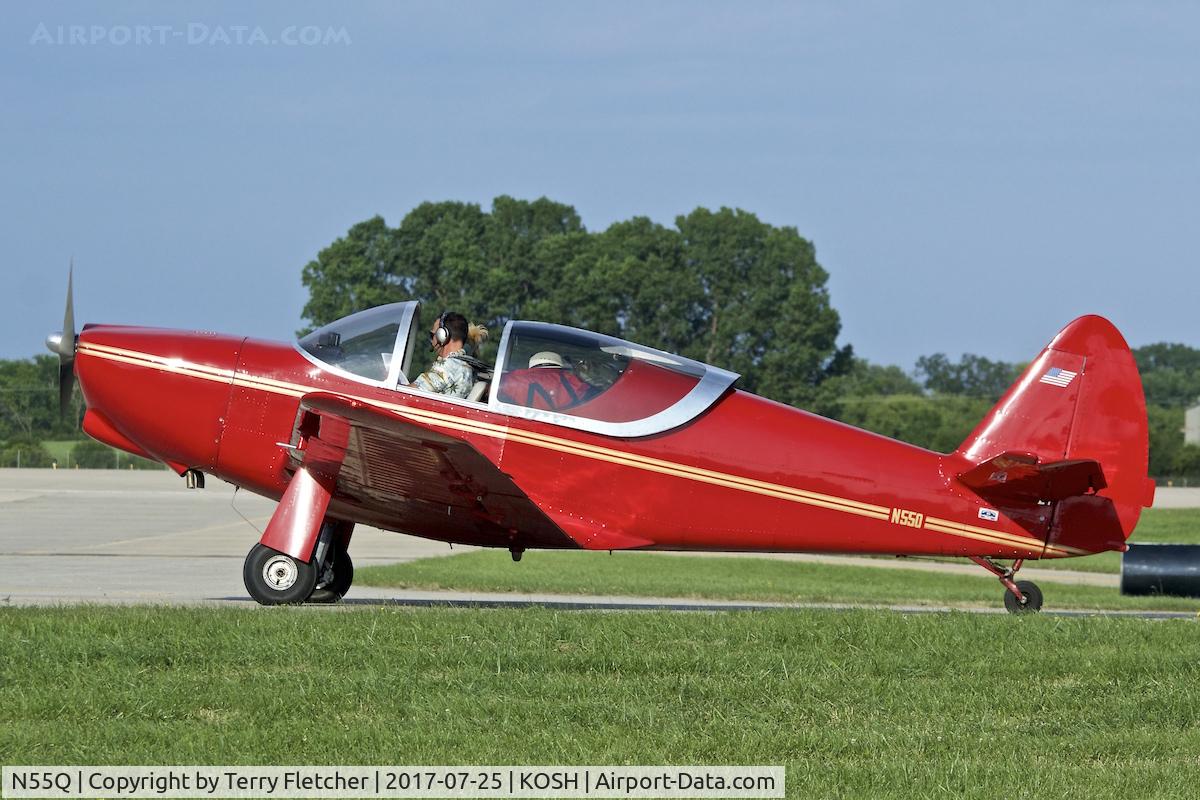 N55Q, 1946 Globe GC-1B Swift C/N 1024, at 2017 AirVenture at Oshkosh