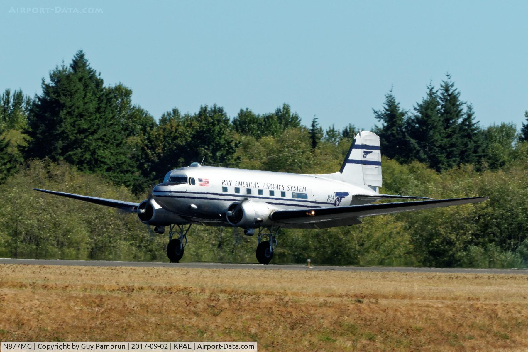 N877MG, 1949 Douglas DC-3C C/N 20806, Vintage Aircraft Weekend @ Historic Flight Foundation Payne Field, Mukilteo, WA Sept 2, 2017