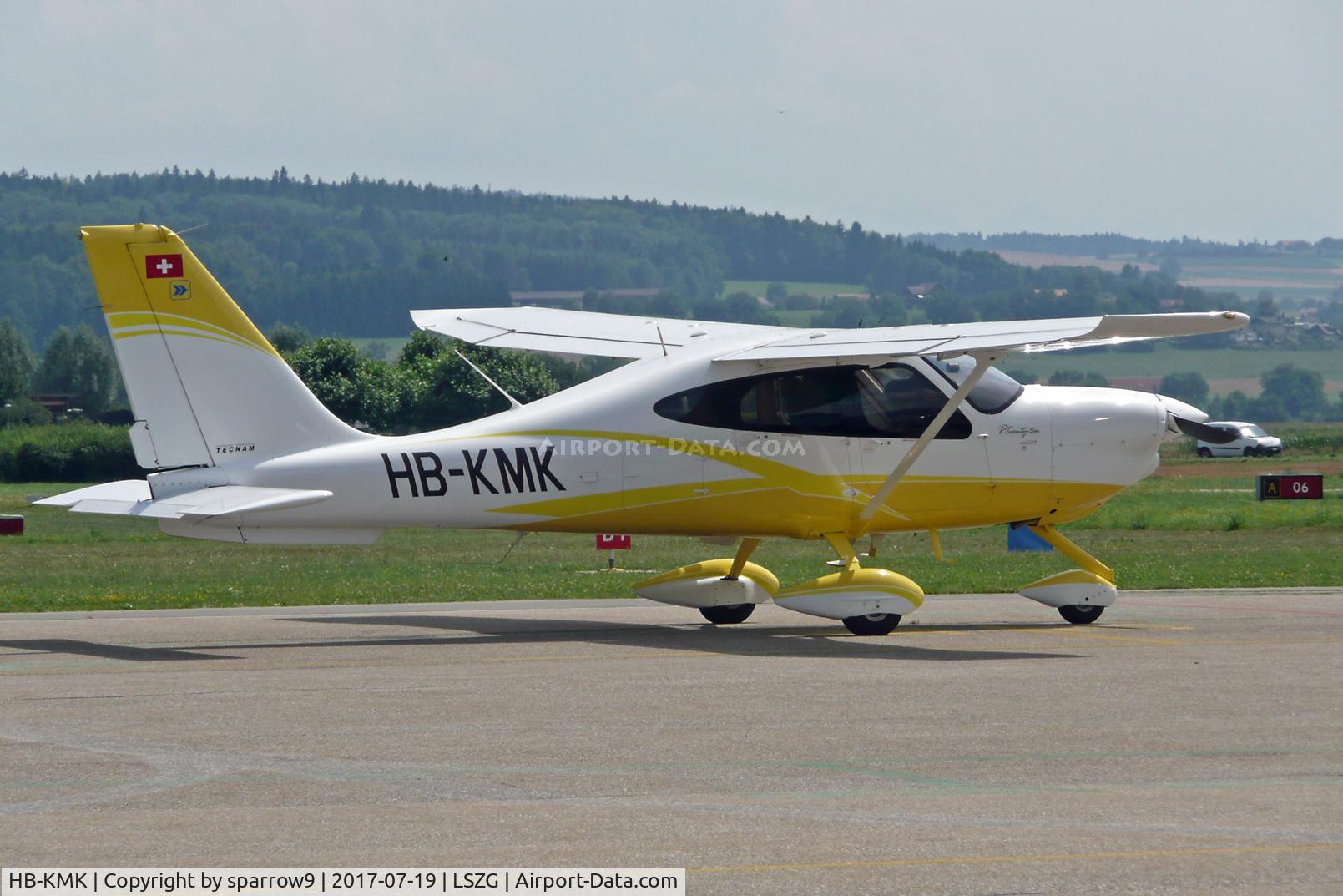 HB-KMK, 2015 Tecnam P-2010 C/N 029, It looks better with the nosewheel fairing. HB-registered from 2016-01-21 until 2020-08-26.
