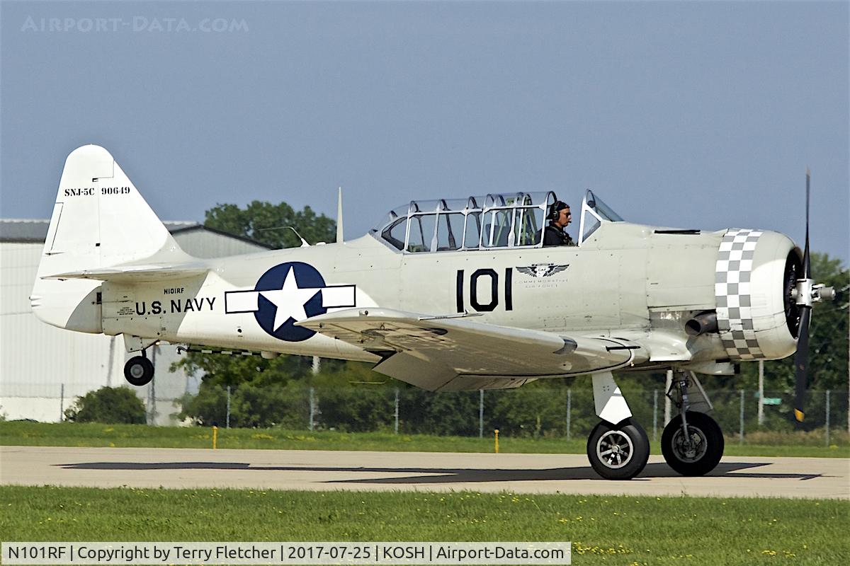 N101RF, 1942 North American SNJ-5 Texan Texan C/N 90649, at 2017 AirVenture at Oshkosh