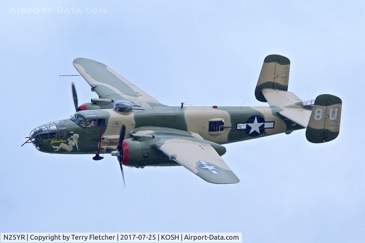 N25YR, 1943 North American TB-25N Mitchell C/N 108-34881, at 2017 AirVenture at Oshkosh