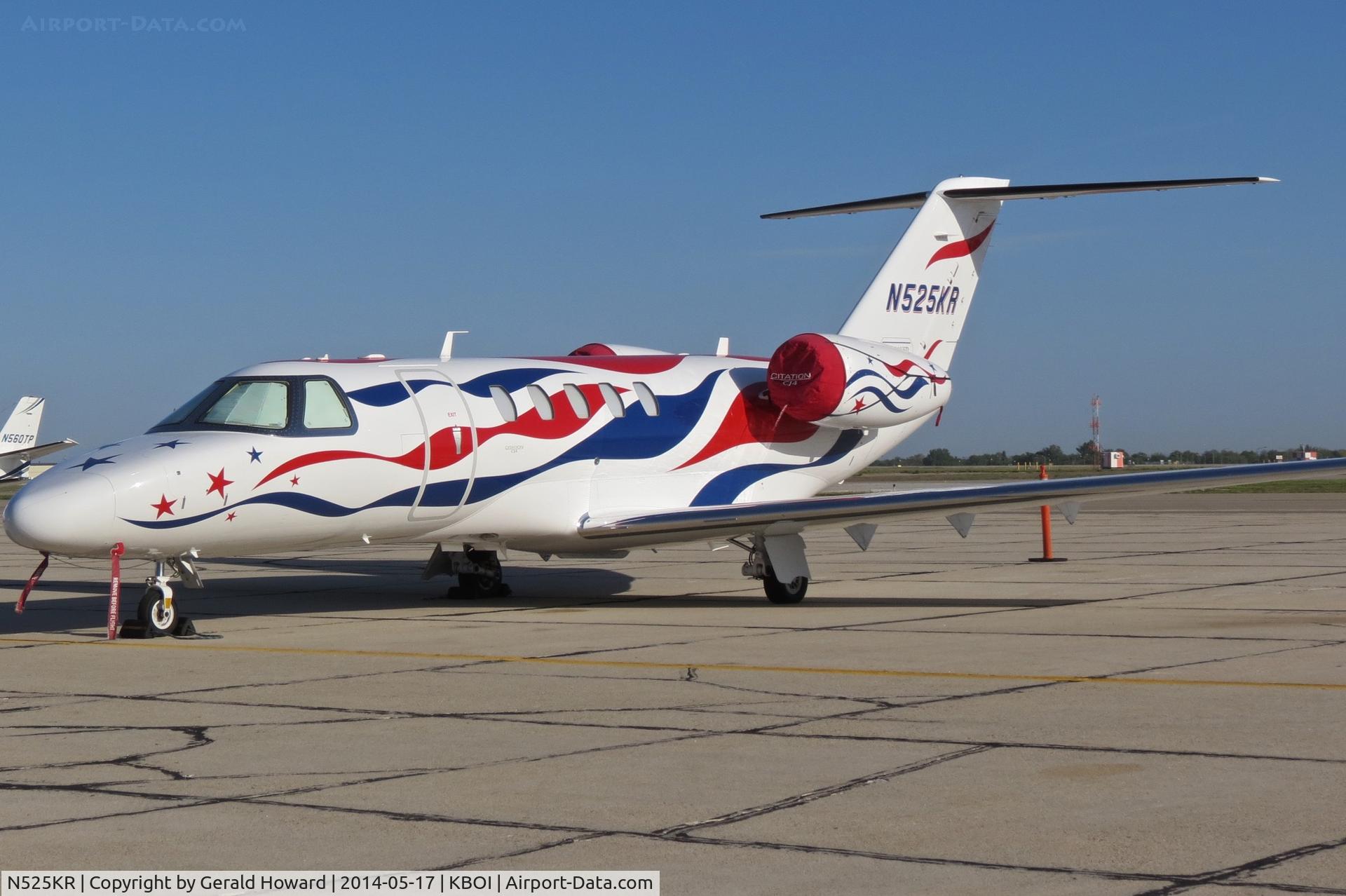 N525KR, 2003 Cessna 525A CitationJet CJ2 C/N 525A0160, parked on the south GA ramp.