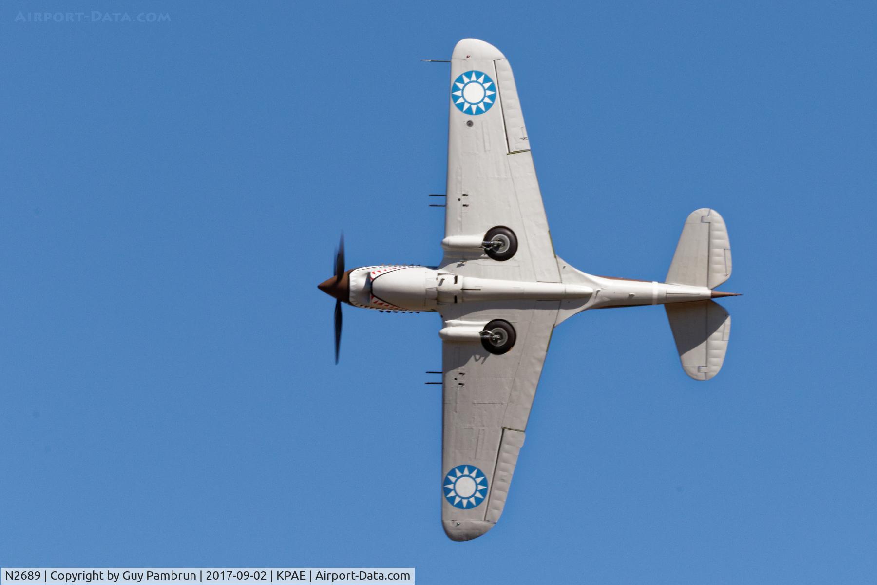 N2689, 1941 Curtiss P-40C Warhawk C/N 16166, Vintage Aircraft Weekend @ Historic Flight Foundation Payne Field, Mukilteo, WA Sept 2, 2017
