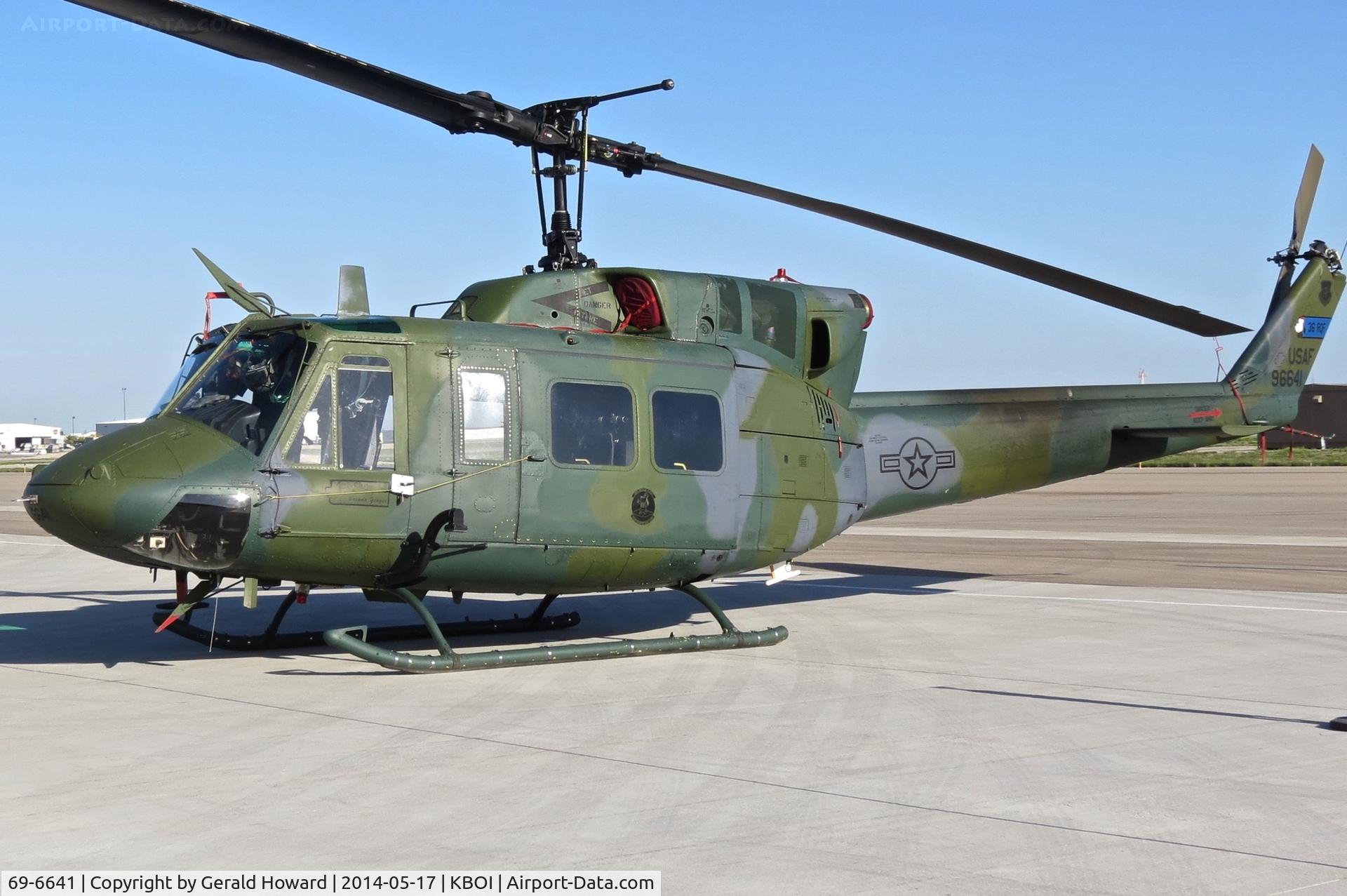 69-6641, 1969 Bell UH-1N Iroquois C/N 31047, Parked on the south GA ramp. 36th RQF, Fairchild AFB, WA.