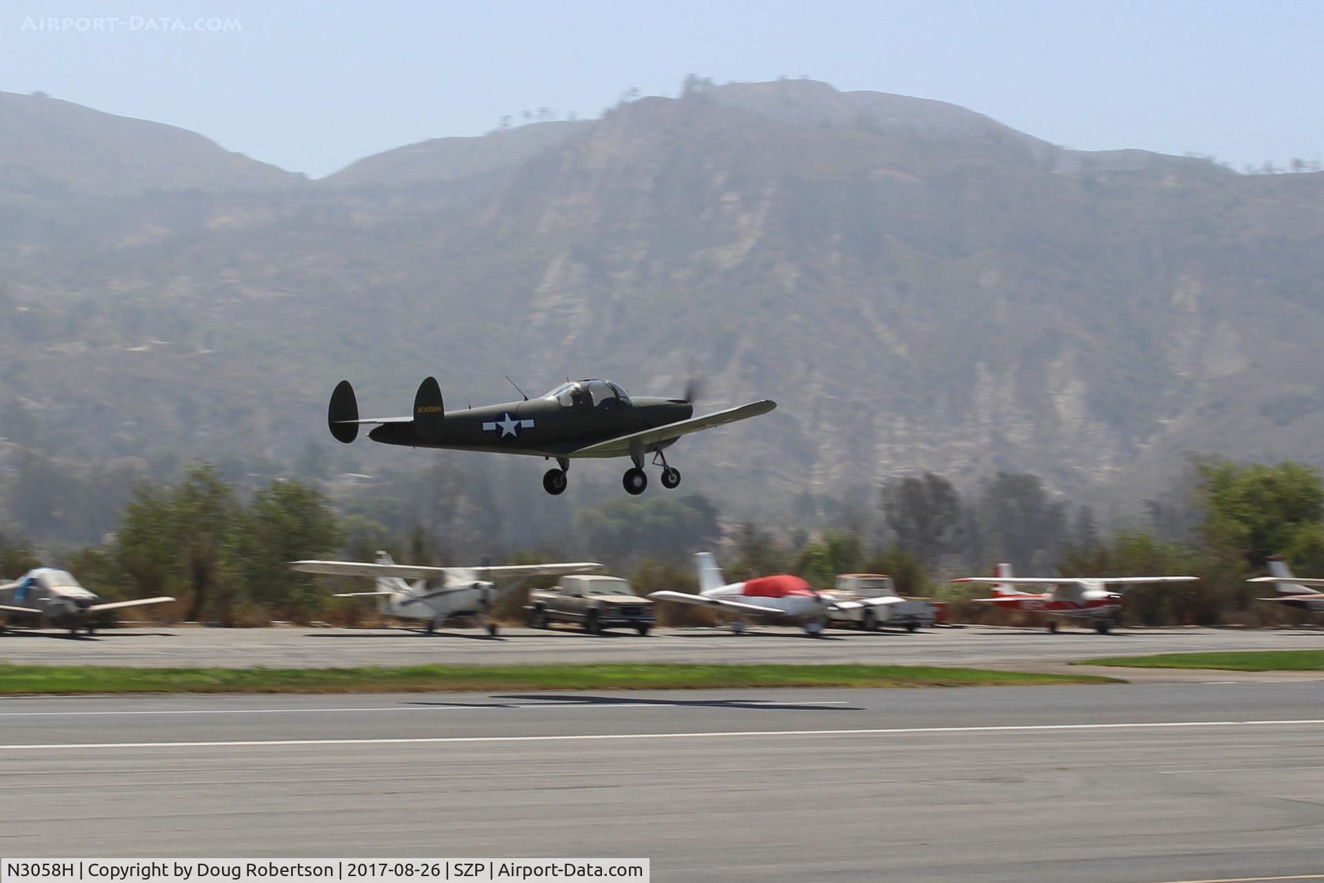 N3058H, 1946 Erco 415C Ercoupe C/N 3683, 1946 ERCO ERCOUPE 415-C, Continental C85 85 Hp, takeoff climb Rwy 22