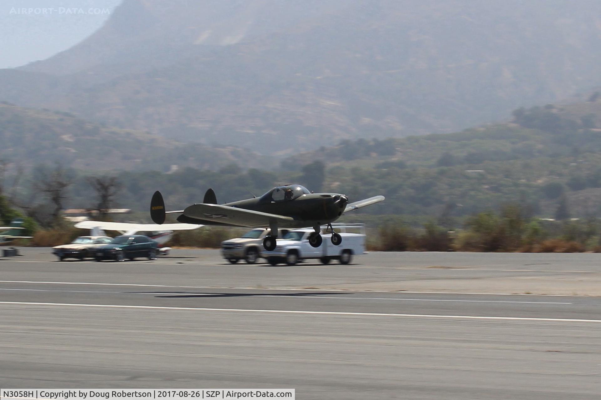 N3058H, 1946 Erco 415C Ercoupe C/N 3683, 1946 ERCO ERCOUPE 415-C, Continental C85 85 Hp, takeoff climb Rwy 22