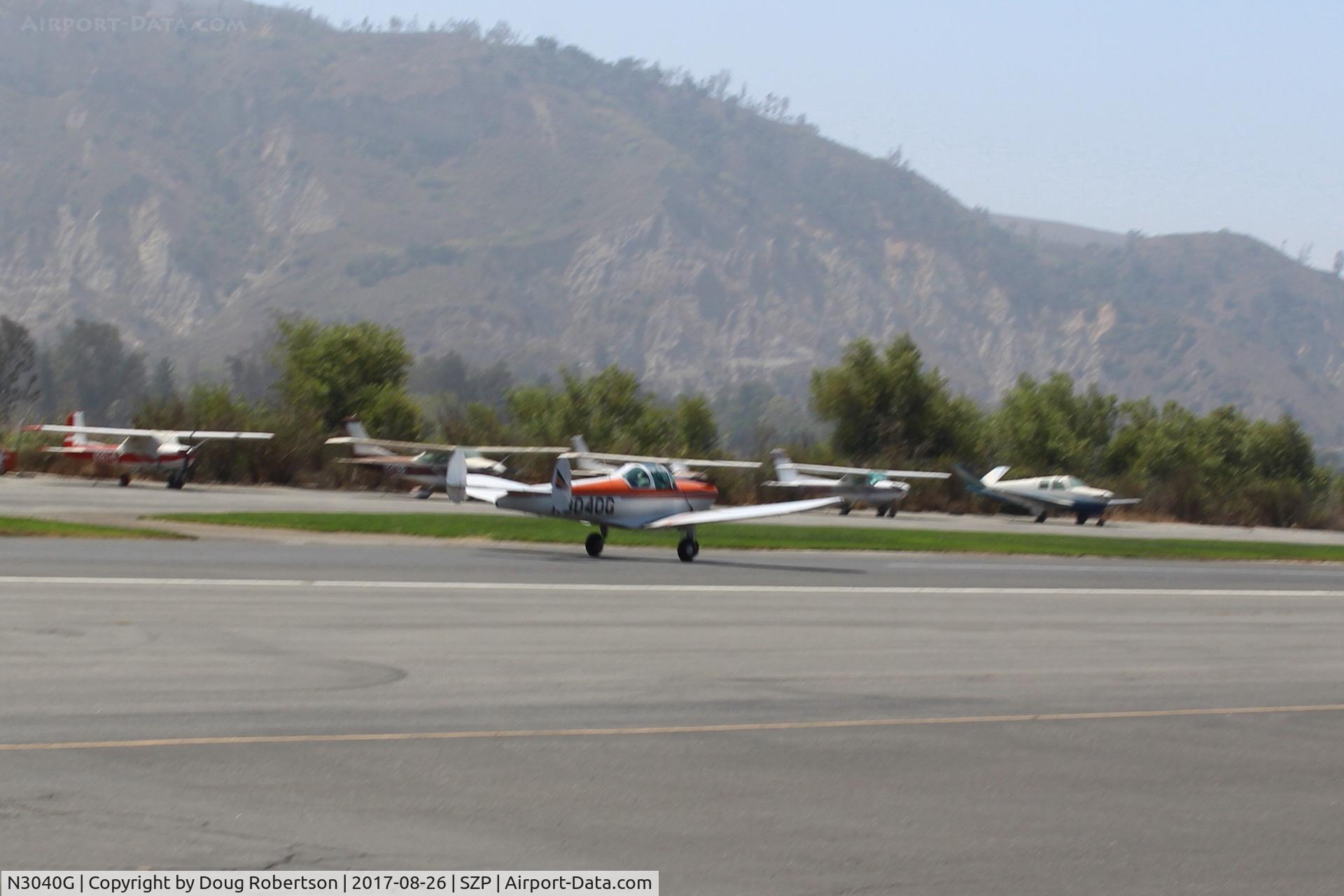 N3040G, 1961 Forney F-1A Aircoupe C/N 5740, 1961 Forney F-1A AIRCOUPE, Continental O-200 100 Hp upgrade by STC from original Continental C90 90 Hp, takeoff roll Rwy 22