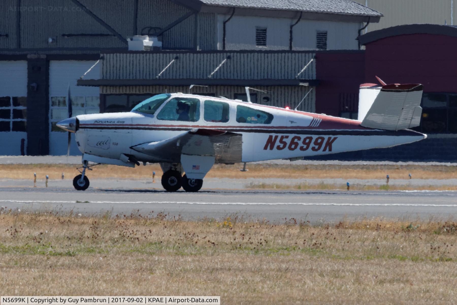 N5699K, 1964 Beech S35 Bonanza C/N D-7603, Departing