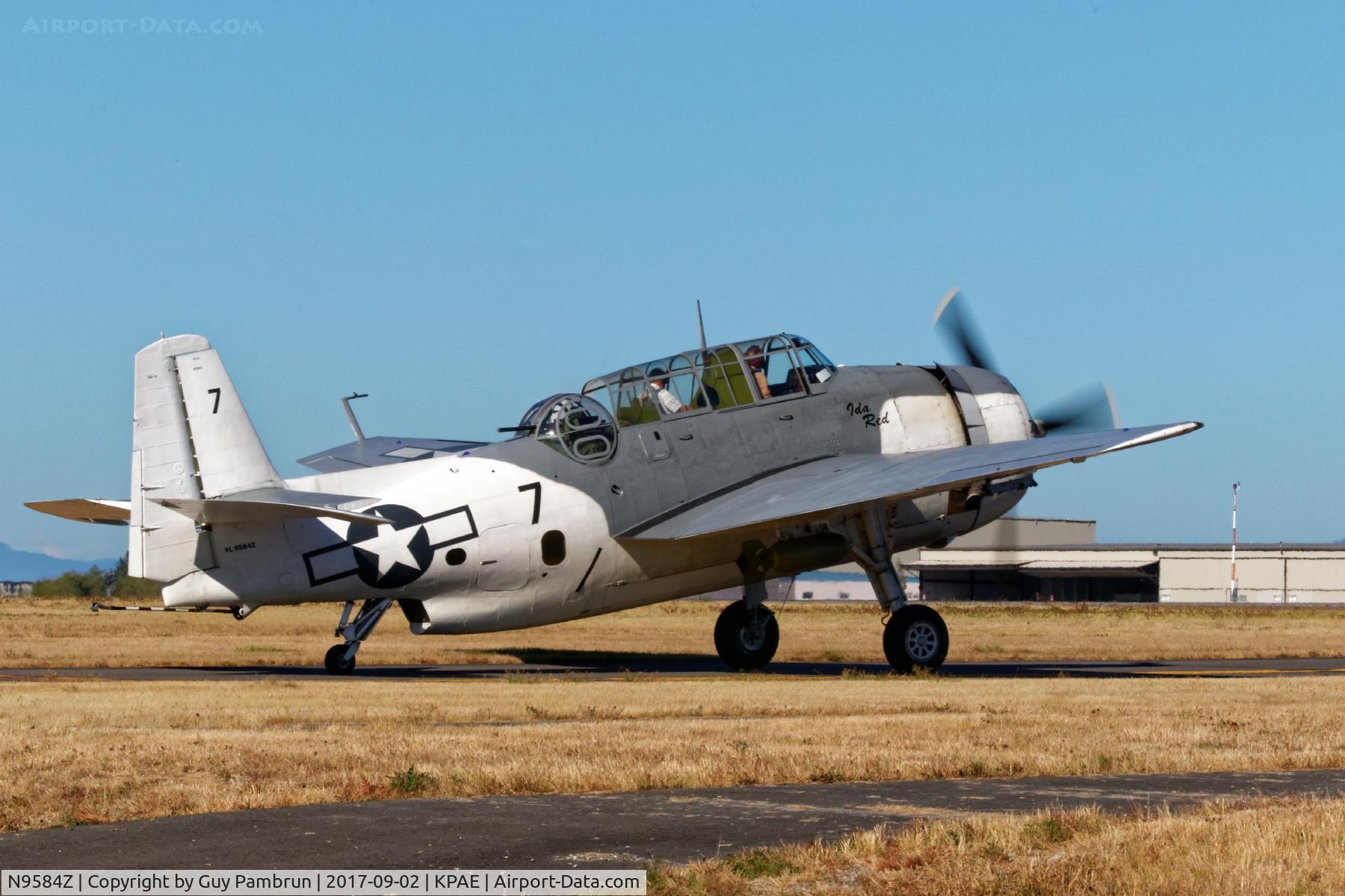 N9584Z, 1945 Grumman TBM-3E Avenger C/N 85882, Vintage Aircraft Weekend @ Historic Flight Foundation Payne Field, Mukilteo, WA Sept 2, 2017