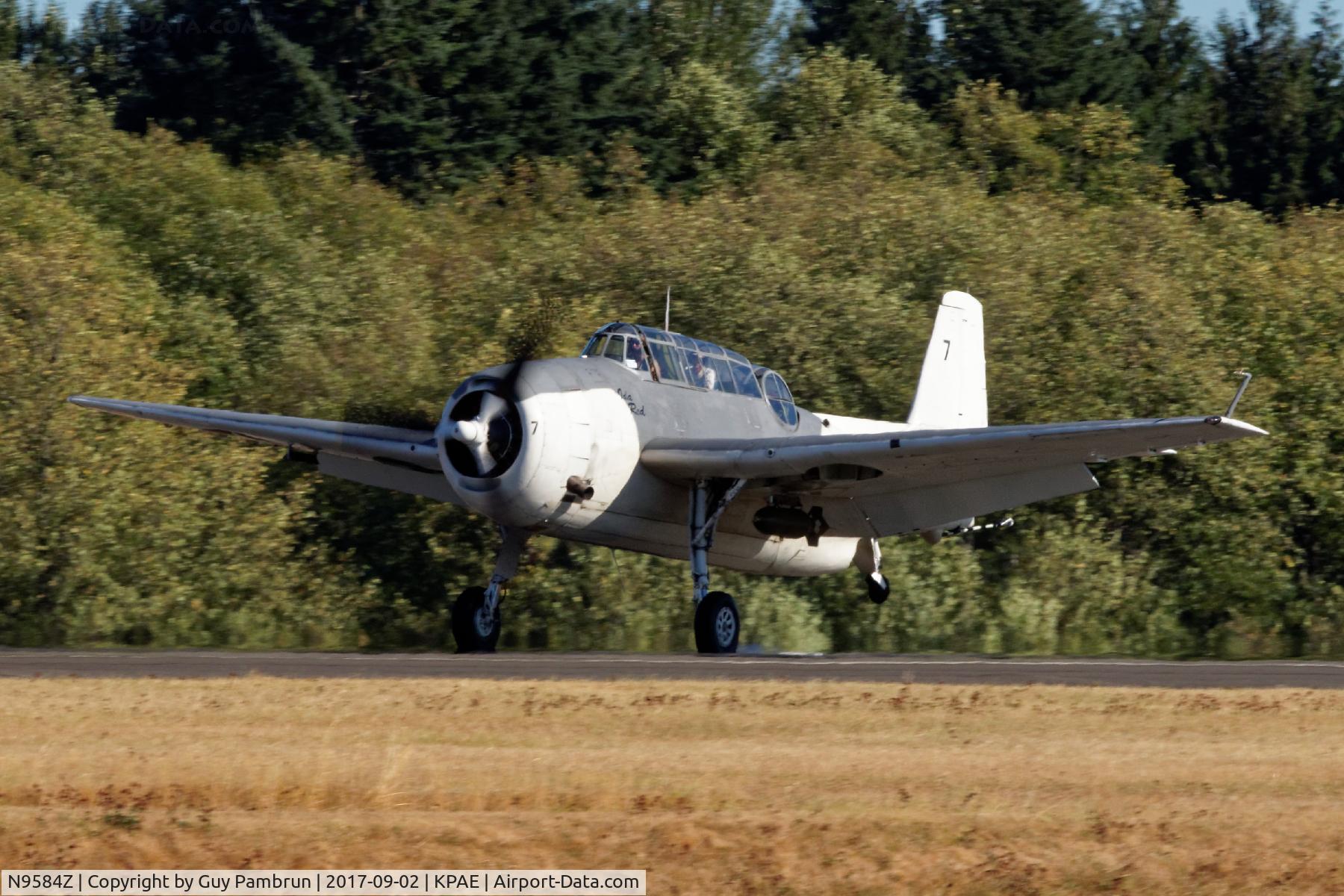 N9584Z, 1945 Grumman TBM-3E Avenger C/N 85882, Vintage Aircraft Weekend @ Historic Flight Foundation Payne Field, Mukilteo, WA Sept 2, 2017