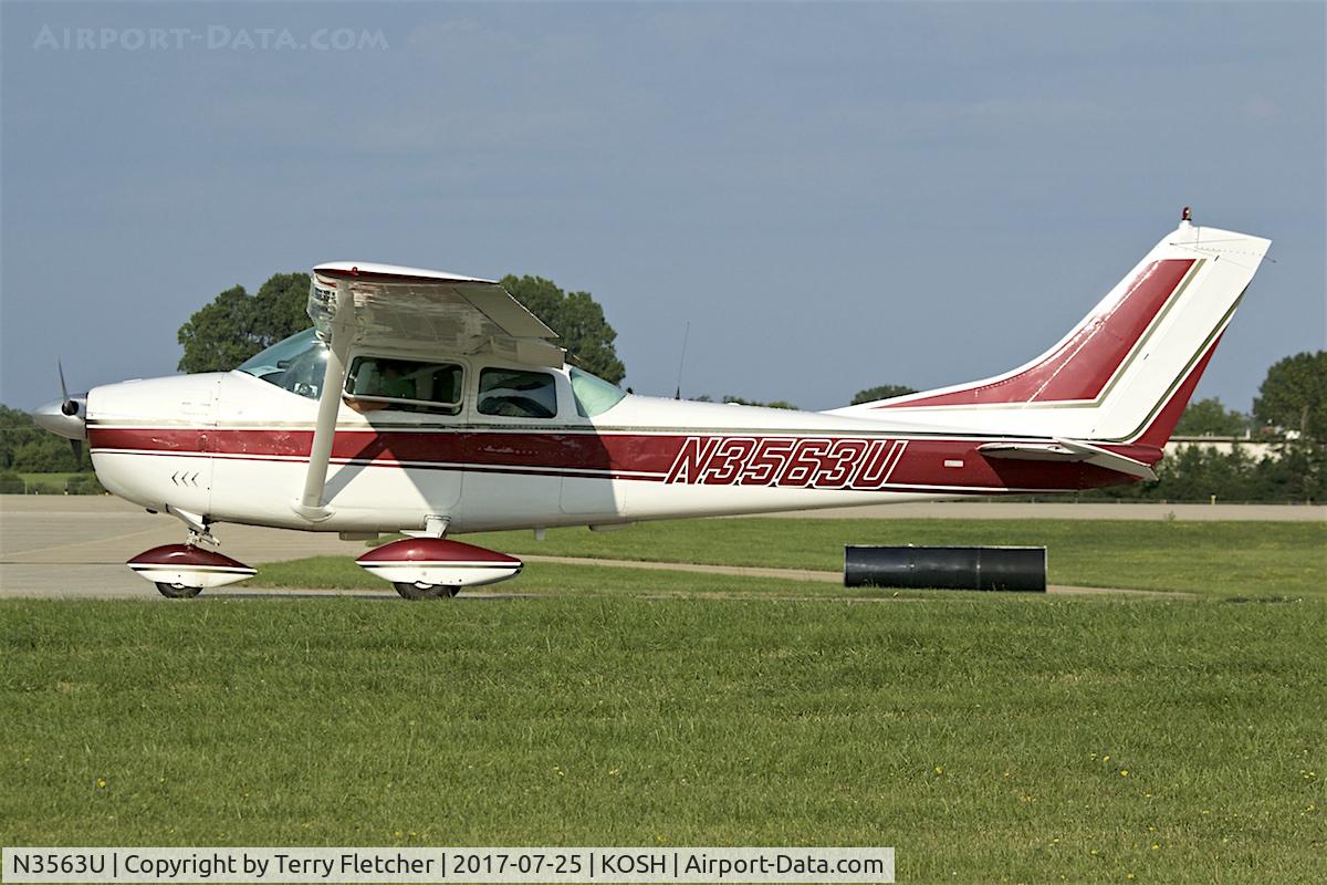 N3563U, 1963 Cessna 182F Skylane C/N 18254963, at 2017 AirVenture at Oshkosh