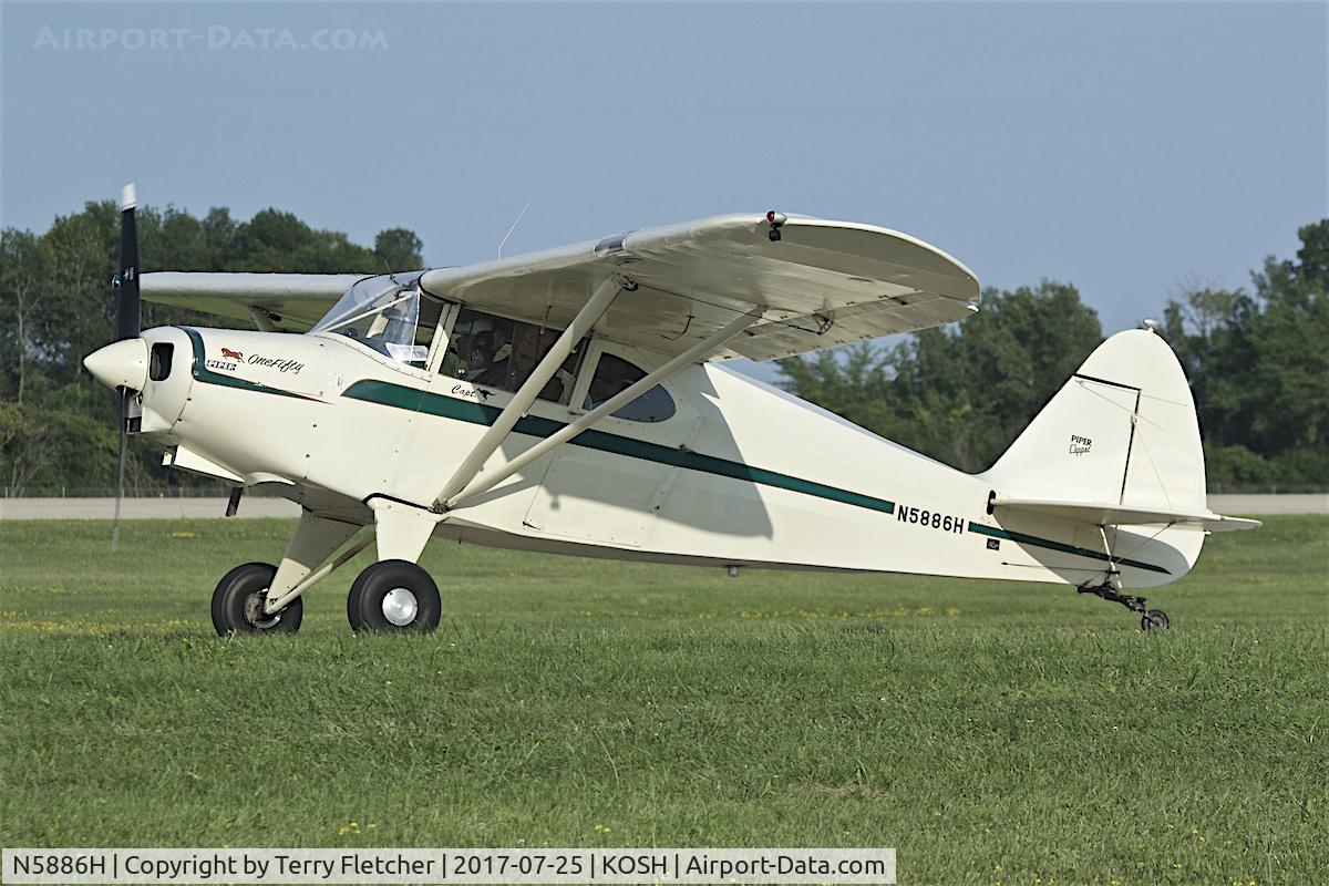 N5886H, 1949 Piper PA-16 Clipper C/N 16-503, at 2017 AirVenture at Oshkosh