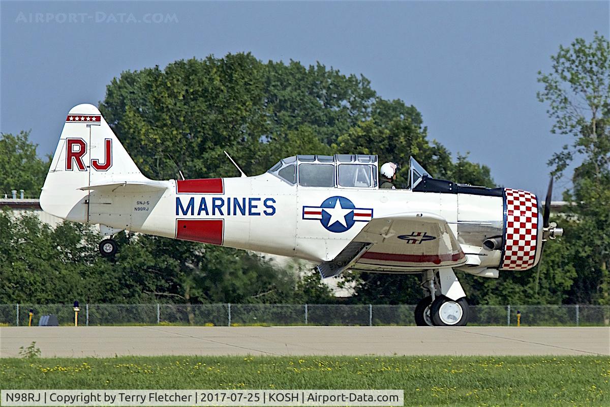 N98RJ, 1944 North American SNJ-5C Texan Texan C/N 88-17960, at 2017 AirVenture at Oshkosh