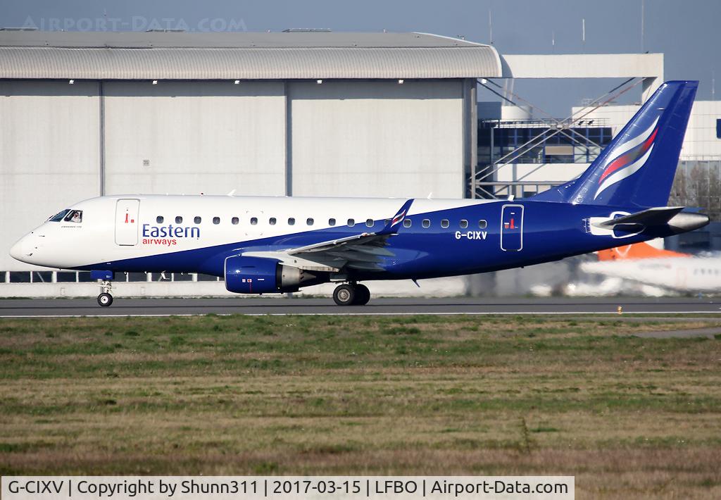 G-CIXV, 2005 Embraer 170LR (ERJ-170-100LR) C/N 17000111, Ready for take off from rwy 32R