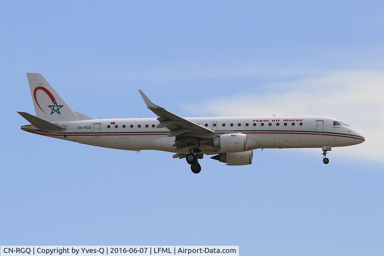 CN-RGQ, 2014 Embraer 190AR (ERJ-190-100IGW) C/N 19000682, Embraer ERJ 190-100 IGW, Short approach Rwy 31R, Marseille-Provence Airport (LFML-MRS)