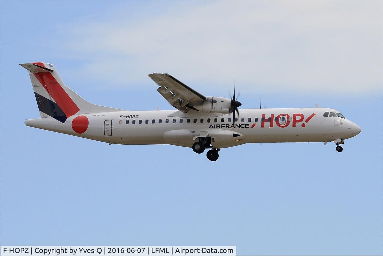 F-HOPZ, 2015 ATR 72-600 (72-212A) C/N 1265, ATR 72-600, Short approach Rwy 32R, Marseille-Provence Airport (LFML-MRS)