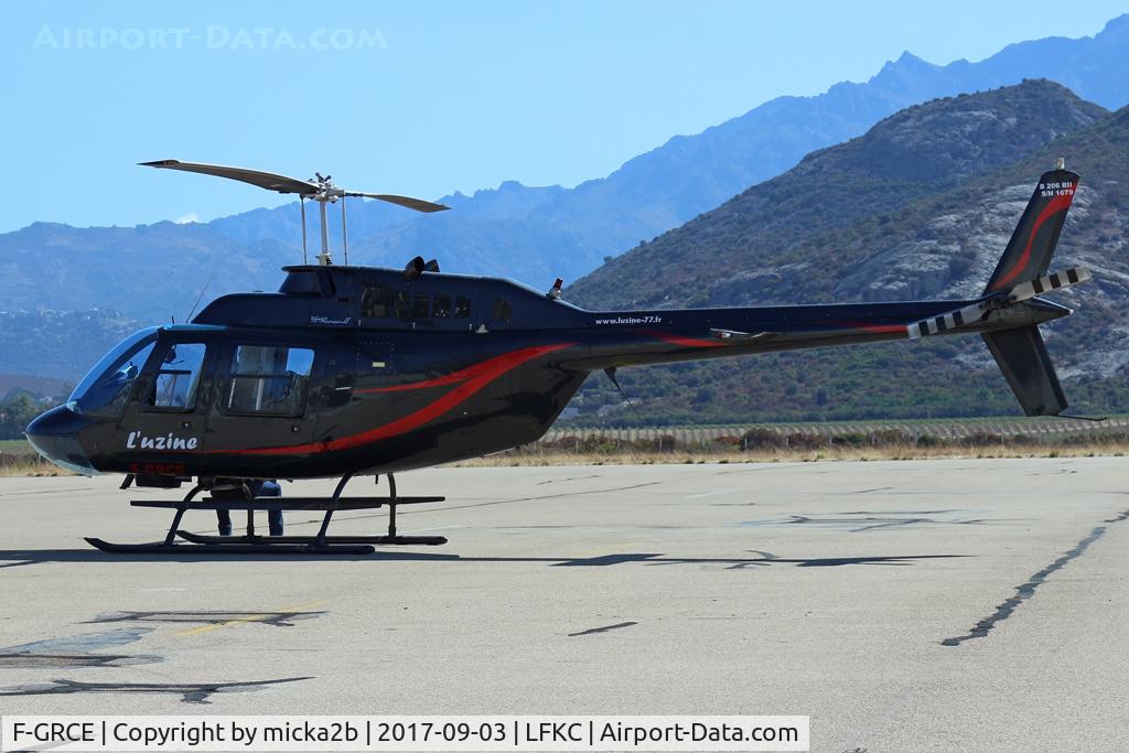 F-GRCE, Bell 206B JetRanger III C/N 1679, Parked