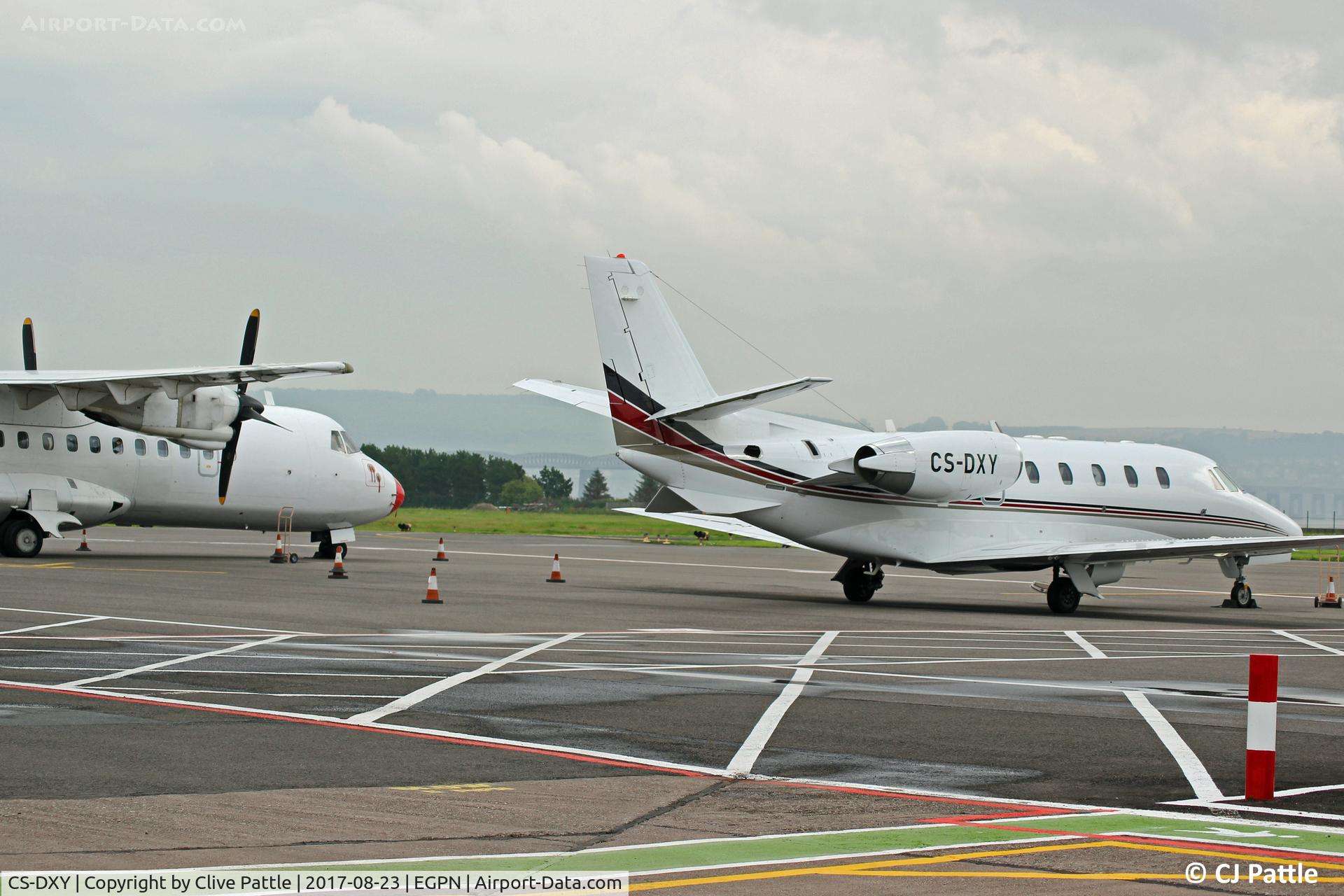 CS-DXY, 2008 Cessna 560 Citation Excel XLS C/N 560-5791, Parked on the apron at Dundee