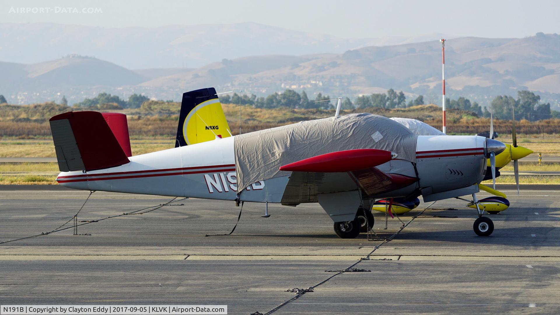 N191B, 1956 Beech G35 Bonanza C/N D-4517, Livermore Airport California 2017.