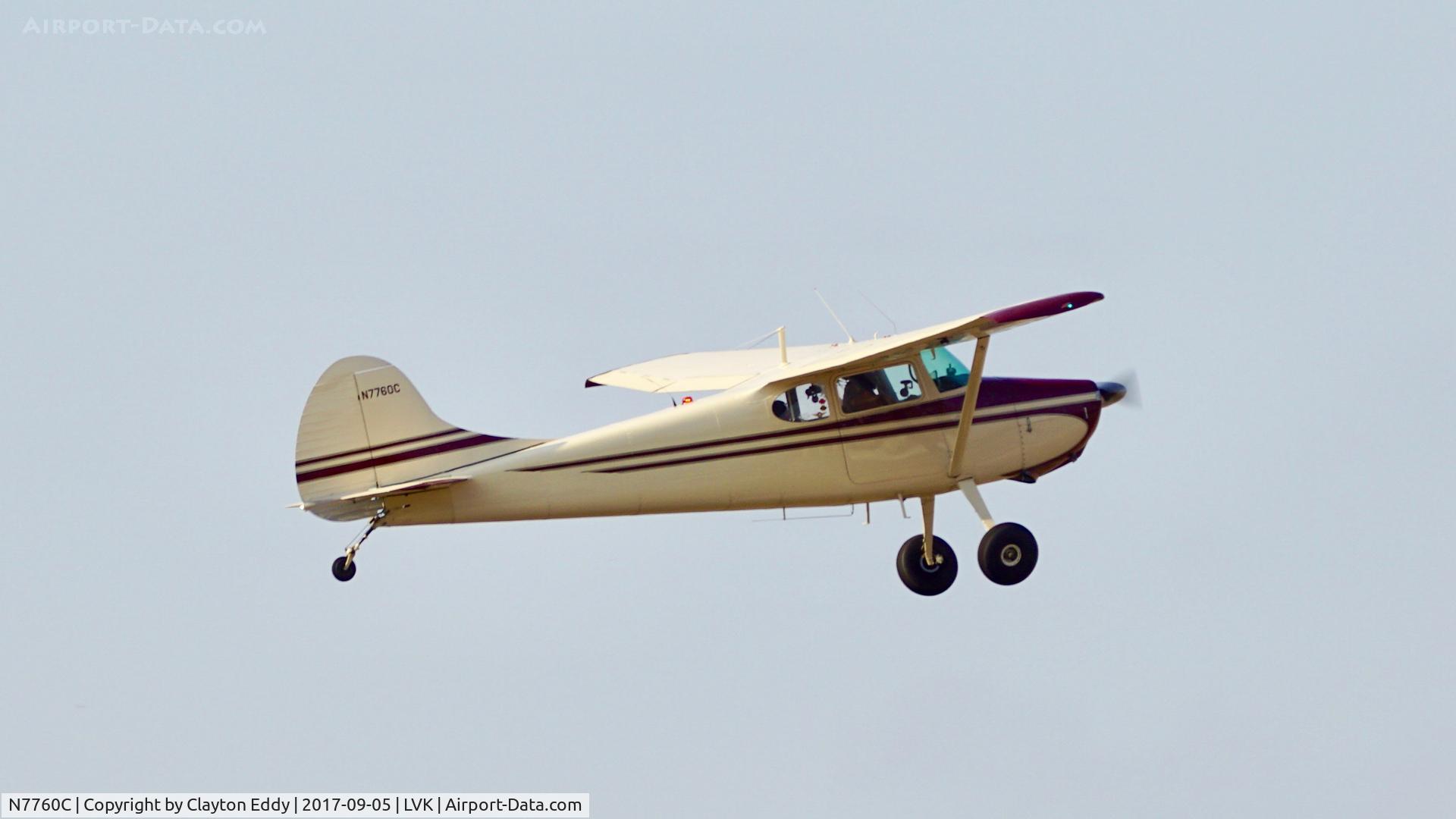 N7760C, Cessna 170B C/N 20520, Livermore Airport California 2017.