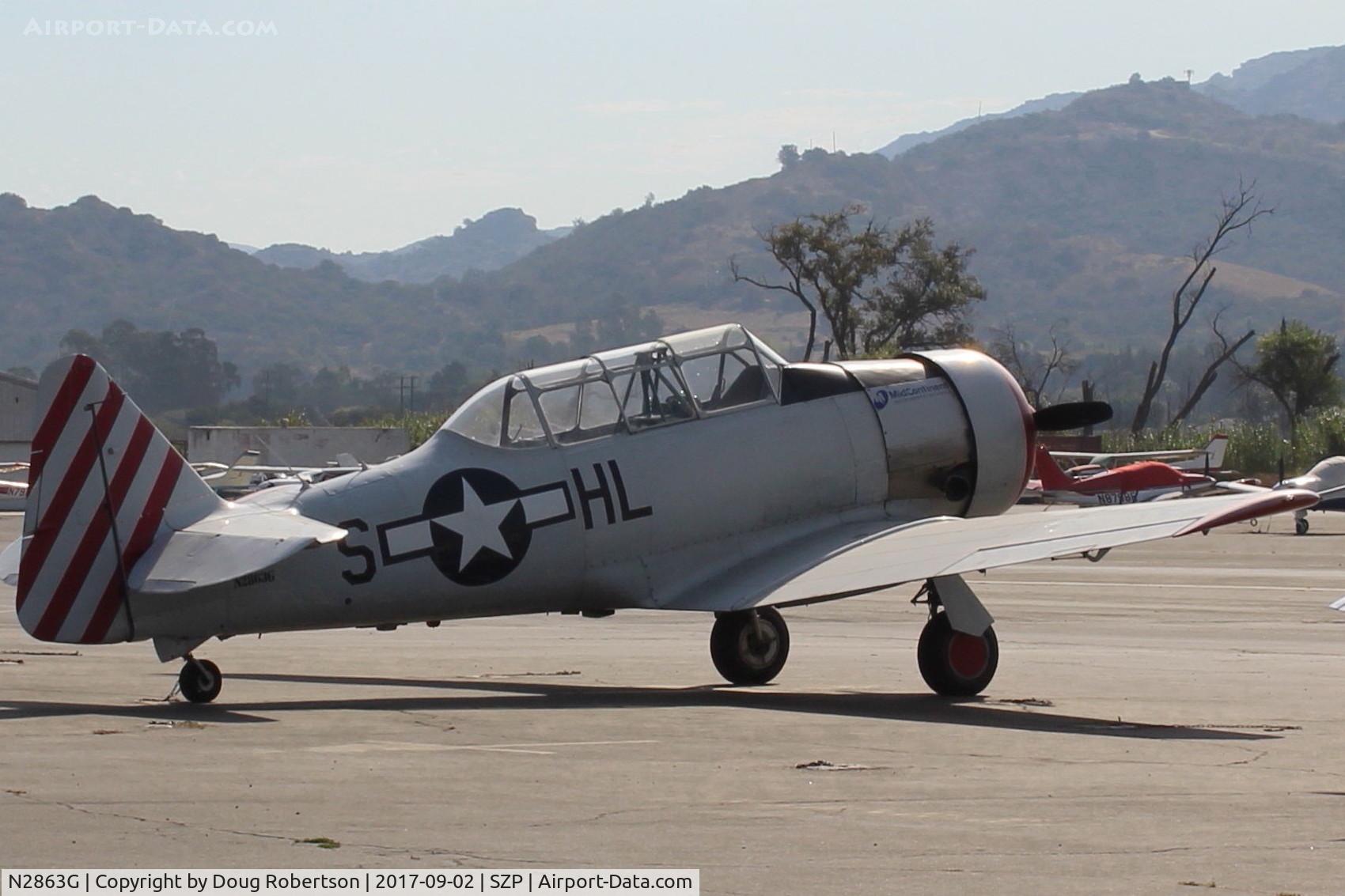 N2863G, 1958 North American SNJ-6 Texan C/N 121-43131, 1958 North American SNJ-6 TEXAN, P&W R-1340 Wasp 600 Hp, of the Condor Squadron