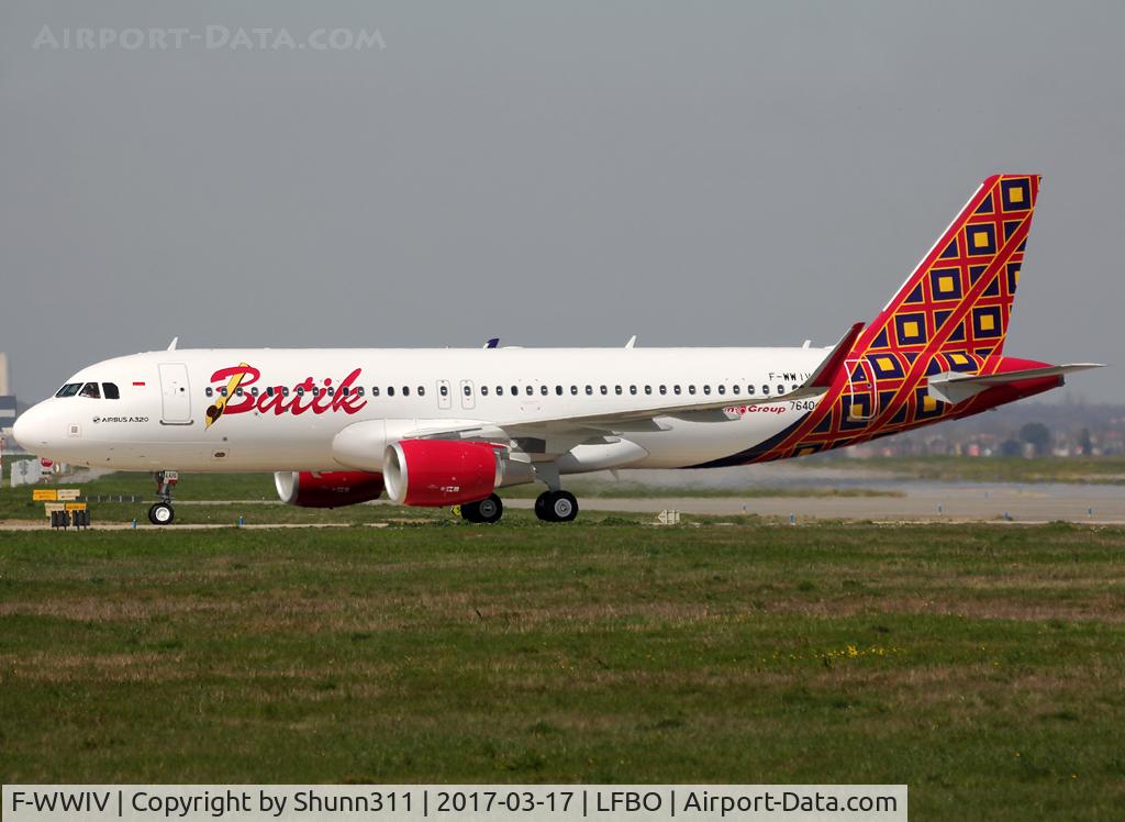 F-WWIV, 2017 Airbus A320-214 C/N 7640, C/n 7640 - To be PK-LUS