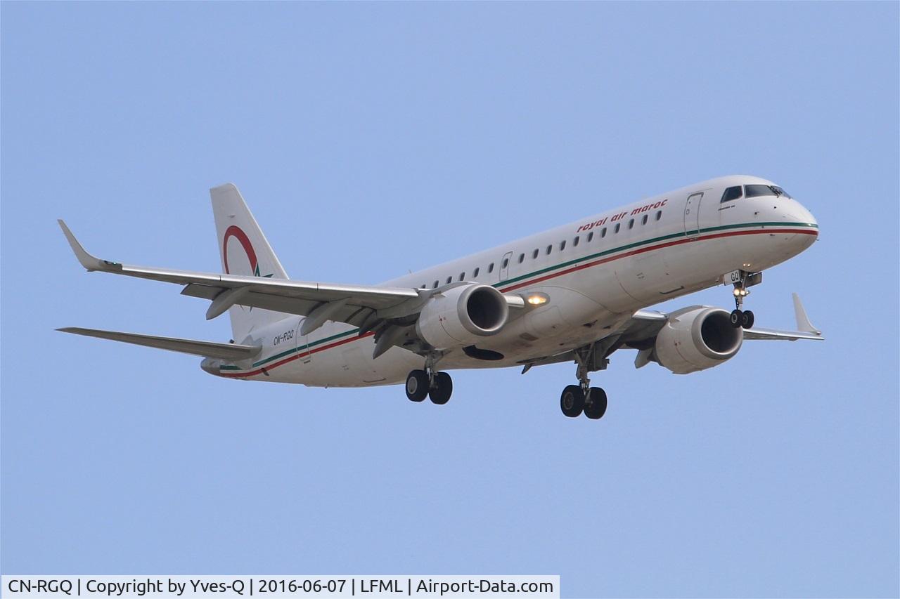 CN-RGQ, 2014 Embraer 190AR (ERJ-190-100IGW) C/N 19000682, Embraer ERJ 190-100 IGW, Short approach Rwy 31R, Marseille-Provence Airport (LFML-MRS)