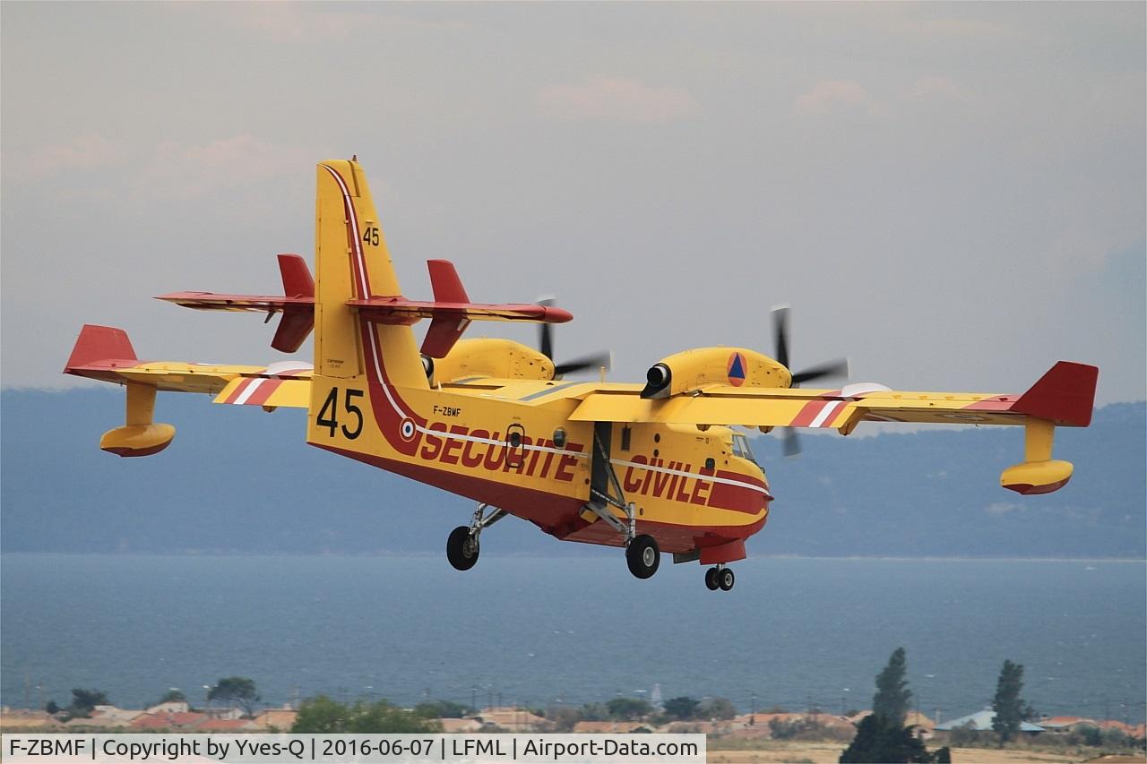 F-ZBMF, Canadair CL-215-6B11 CL-415 C/N 2045, Canadair CL-415, On final Rwy 31R, Marseille-Provence Airport (LFML-MRS)