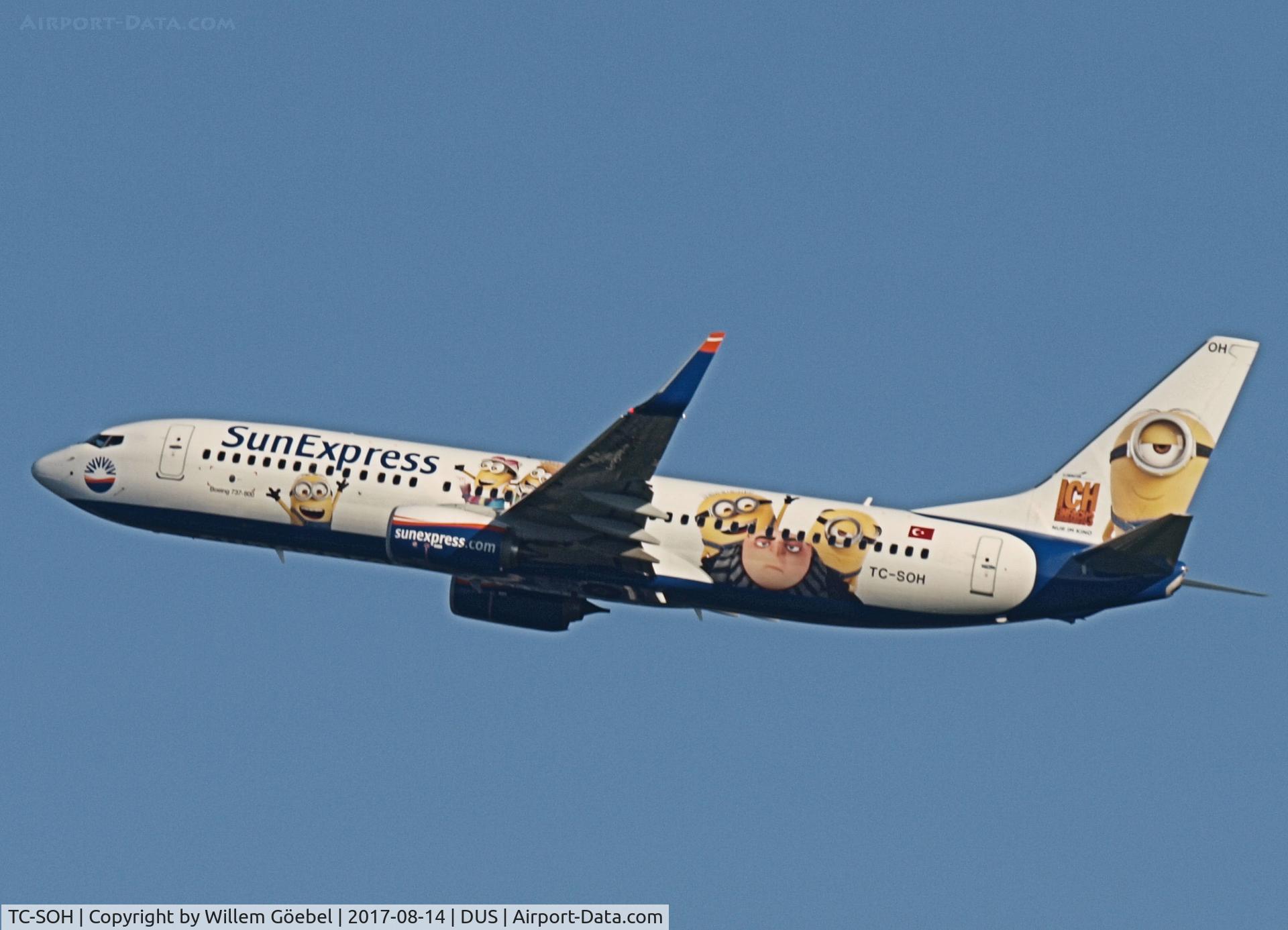 TC-SOH, 2017 Boeing 737-8HC C/N 61193, Take of from Dusseldorf Airport