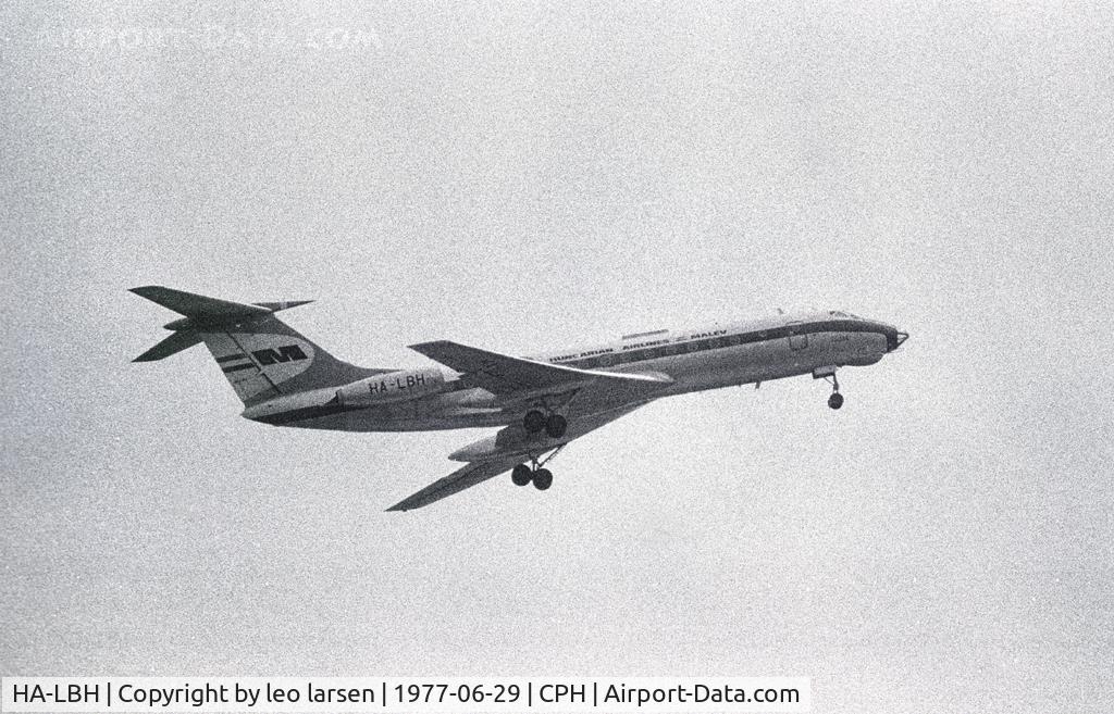 HA-LBH, 1970 Tupolev Tu-134A C/N 0350925, Copenhagen 29.6.1977