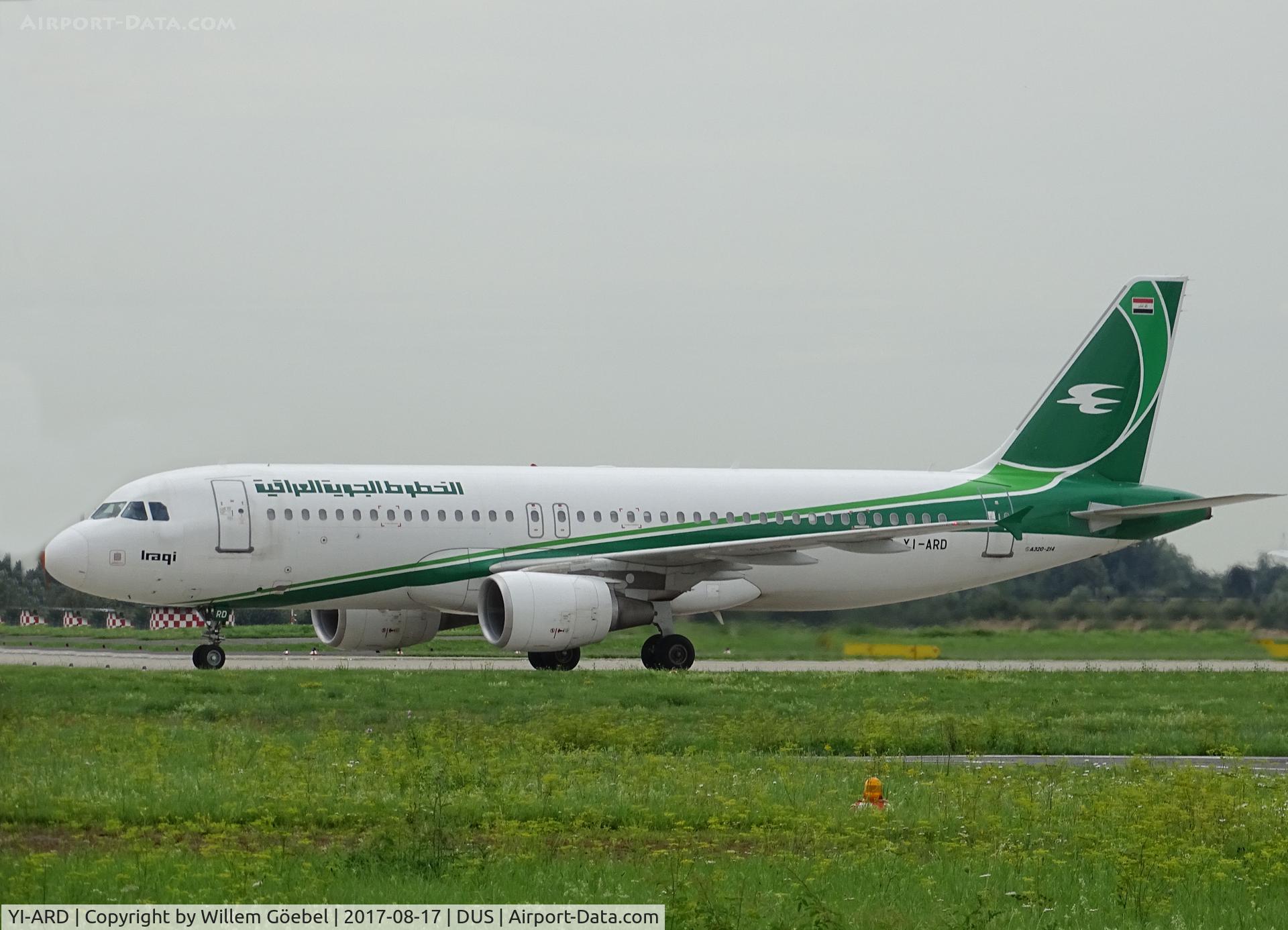 YI-ARD, 2013 Airbus A320-214 C/N 5464, Taxi to runway of of Dusseldorf Airport