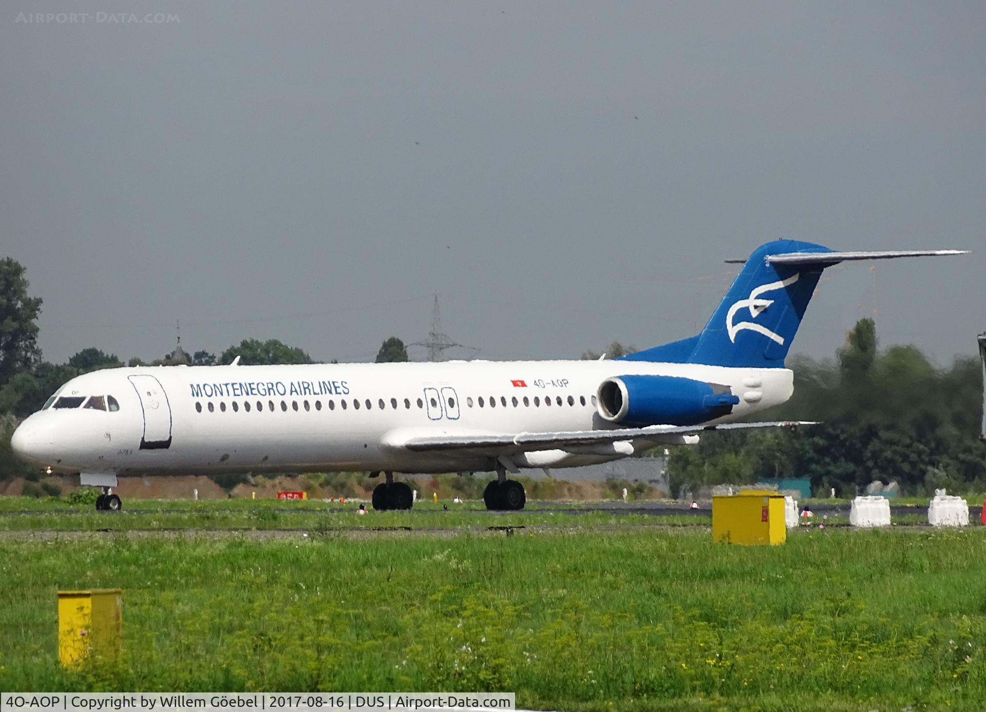 4O-AOP, 1991 Fokker 100 (F-28-0100) C/N 11332, Taxi to runway of of Dusseldorf Airport