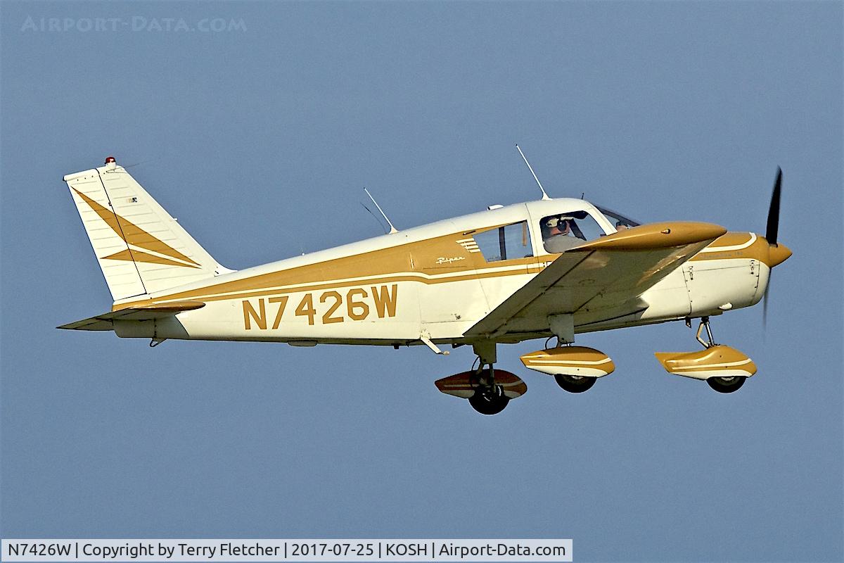 N7426W, 1963 Piper PA-28-180 Cherokee C/N 28-1314, at 2017 EAA AirVenture at Oshkosh