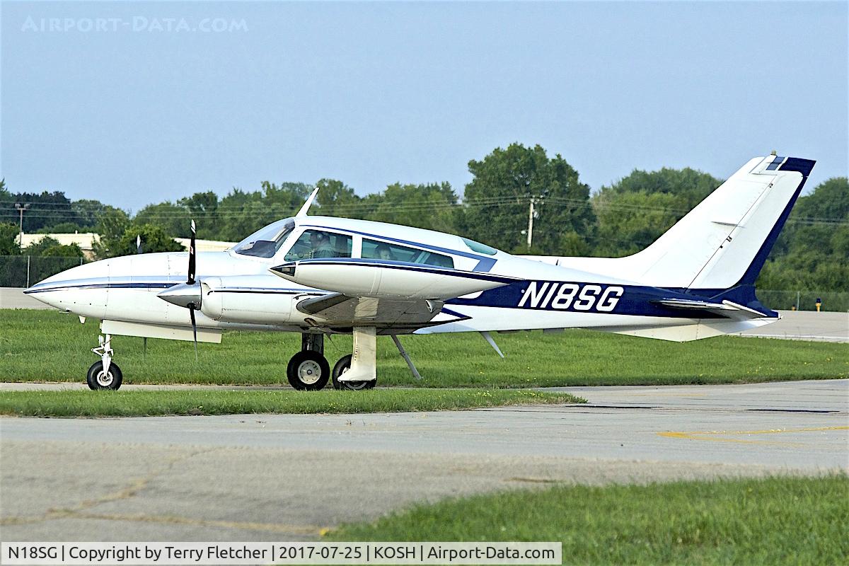 N18SG, 1975 Cessna 310R C/N 310R0560, at 2017 EAA AirVenture at Oshkosh