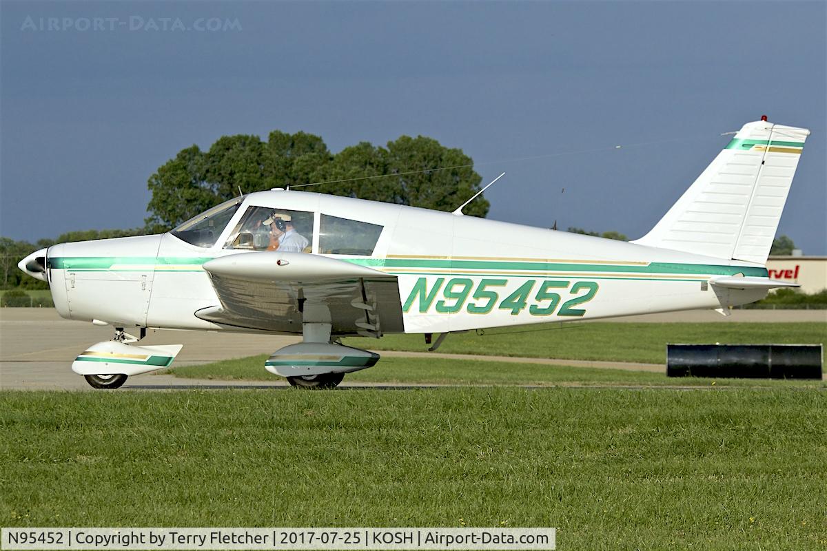 N95452, 1969 Piper PA-28-140 Cherokee C/N 28-25965, at 2017 EAA AirVenture at Oshkosh
