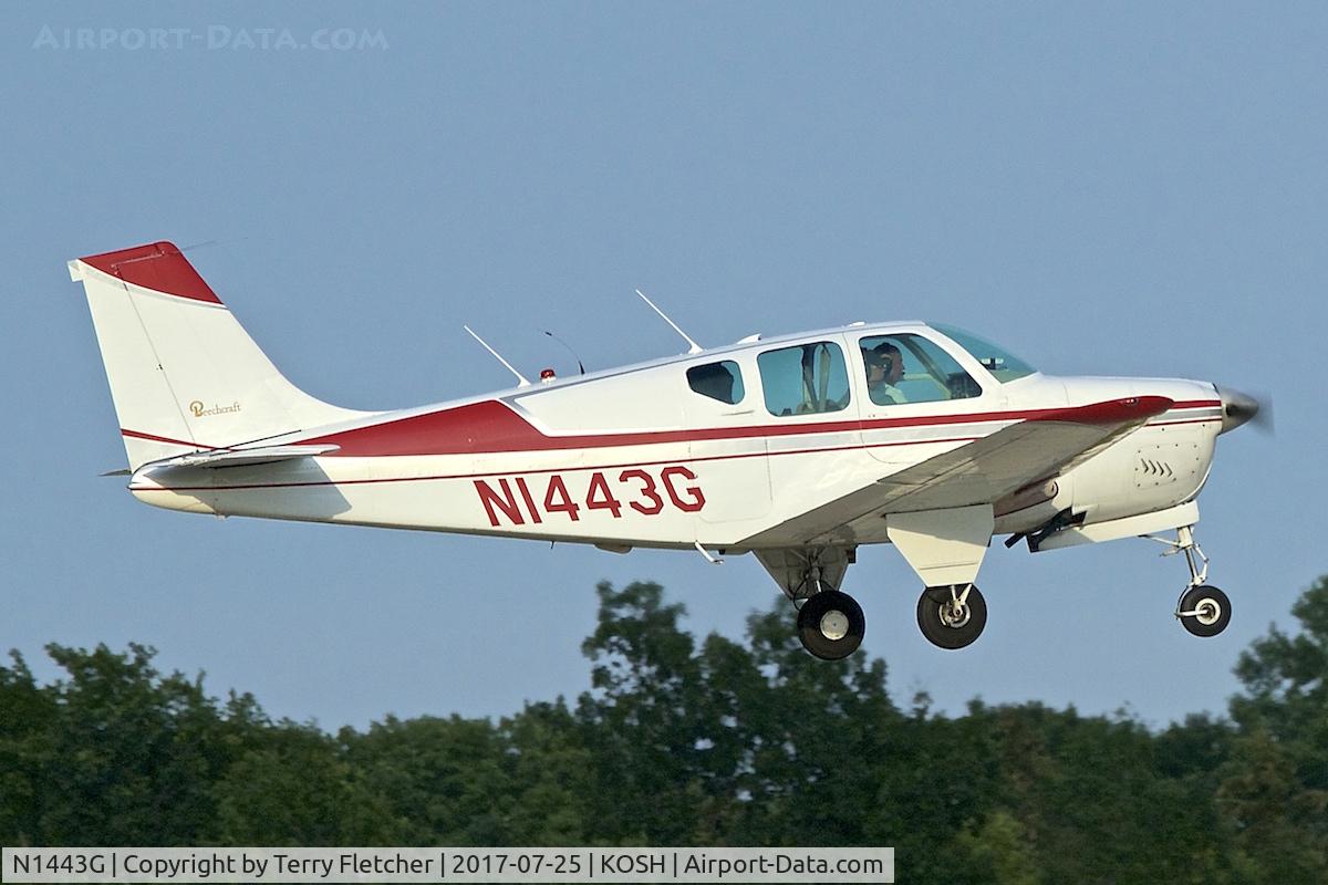N1443G, 1962 Beech 35-B33 Debonair C/N CD-518, at 2017 EAA AirVenture at Oshkosh