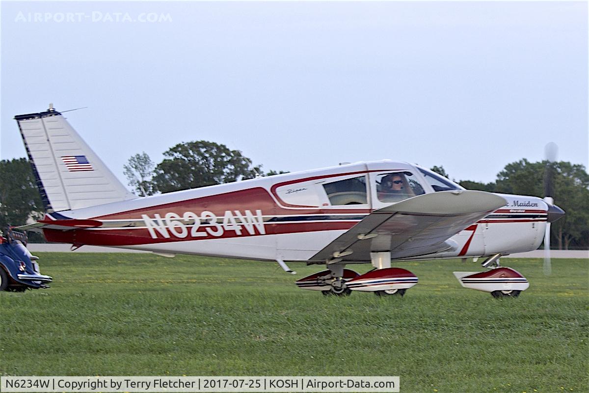 N6234W, 1964 Piper PA-28-140 Cherokee C/N 28-20275, at 2017 EAA AirVenture at Oshkosh