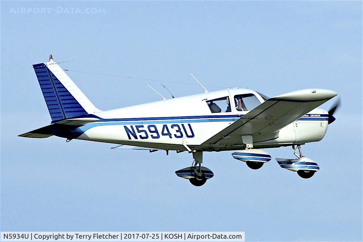 N5934U, Piper PA-28-140 Cherokee C/N 2826827, at 2017 EAA AirVenture at Oshkosh
