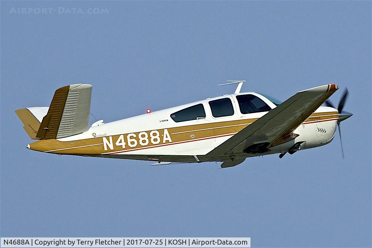 N4688A, 1970 Beech V35B Bonanza C/N D-9183, at 2017 EAA AirVenture at Oshkosh