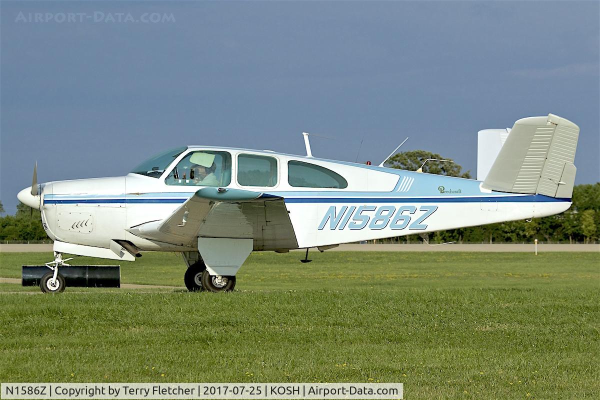 N1586Z, 1961 Beech P35 Bonanza C/N D-6882, at 2017 EAA AirVenture at Oshkosh