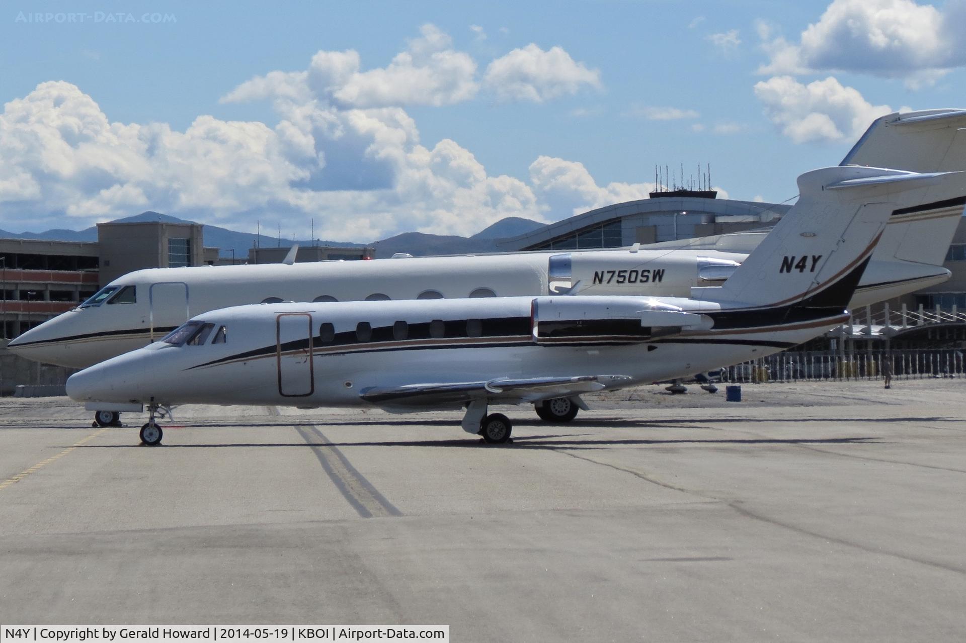 N4Y, 1987 Cessna 650 C/N 650-0137, Parked on north GA ramp.