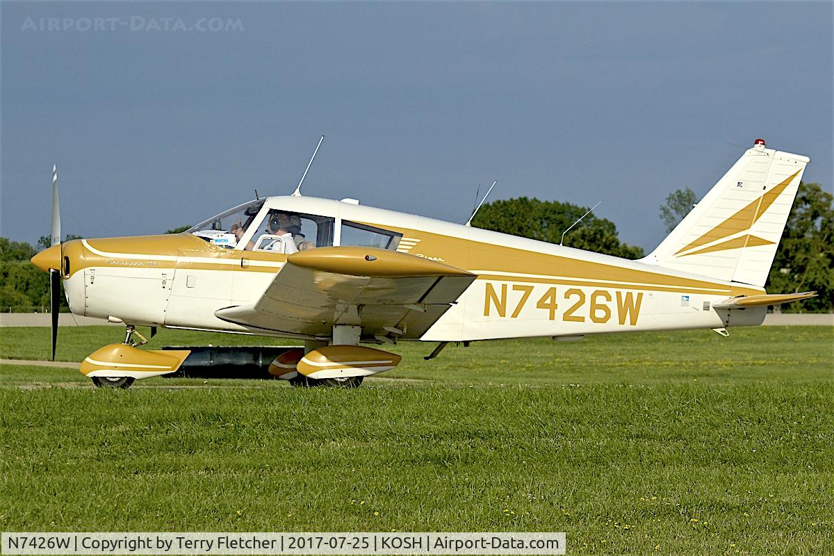 N7426W, 1963 Piper PA-28-180 Cherokee C/N 28-1314, at 2017 EAA AirVenture at Oshkosh
