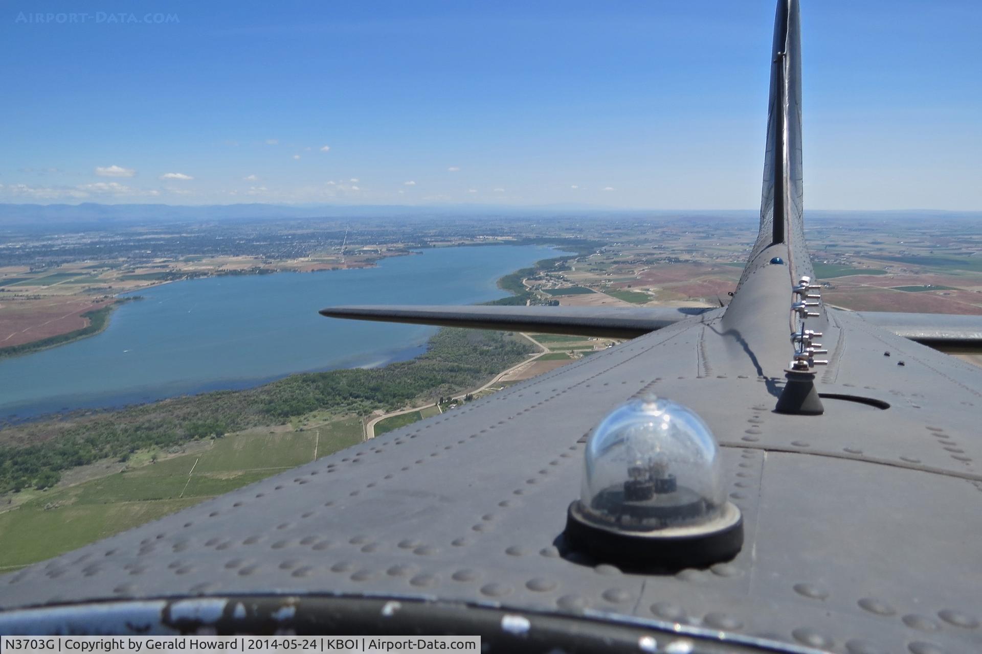 N3703G, 1945 Boeing B-17G Flying Fortress C/N 44-83546-A, Taken from radio operators compartment.