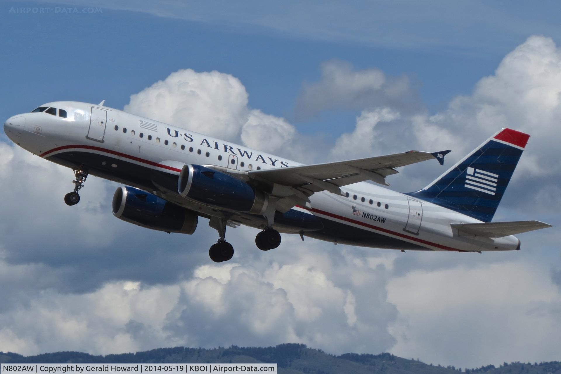 N802AW, 1998 Airbus A319-132 C/N 0924, Departing RWY 28L.