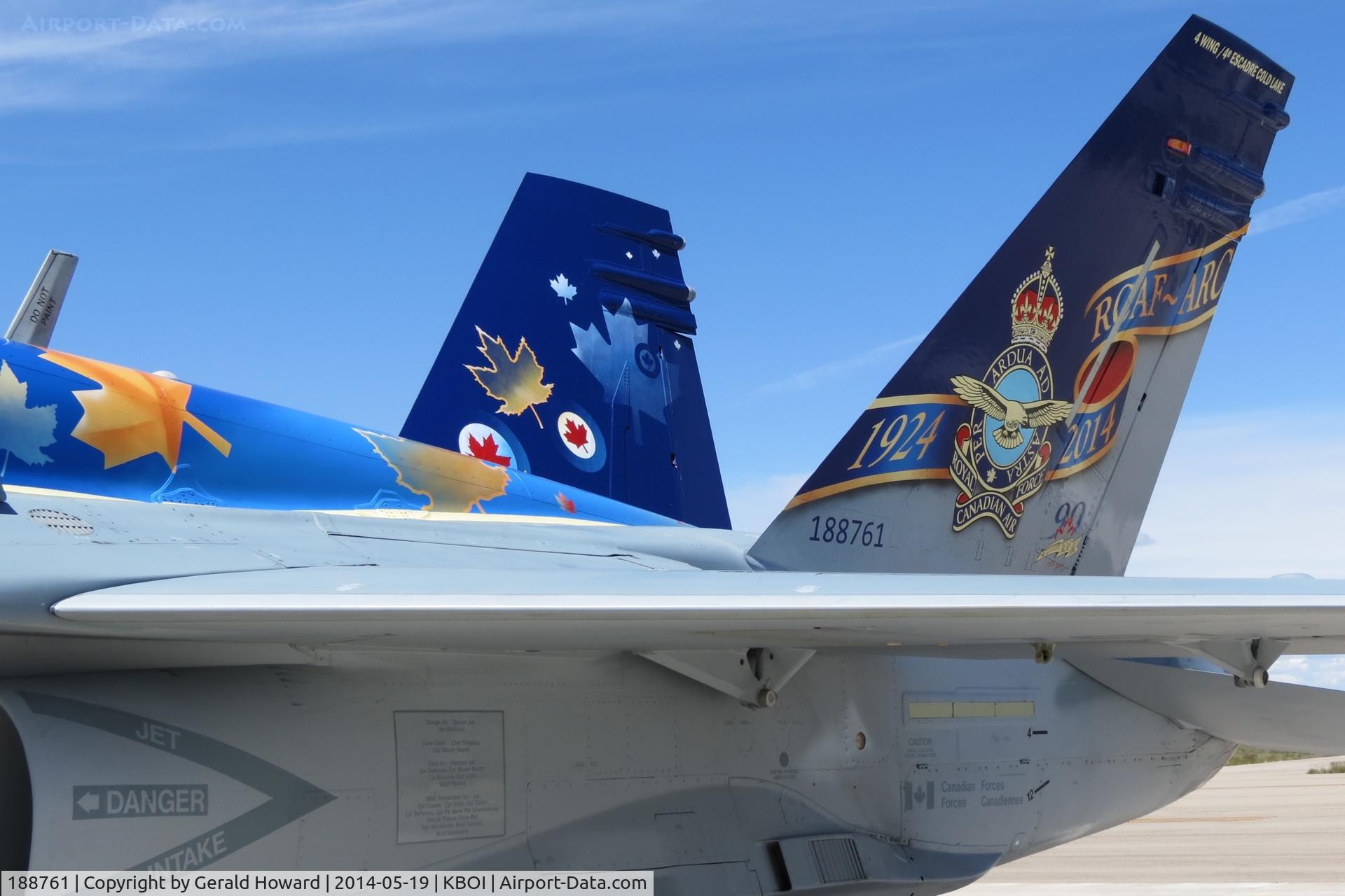 188761, 1986 McDonnell Douglas CF-188A Hornet C/N 417/A346, Parked on the south GA ramp. 4 Wing, Cold Lake, Alberta, Canada.