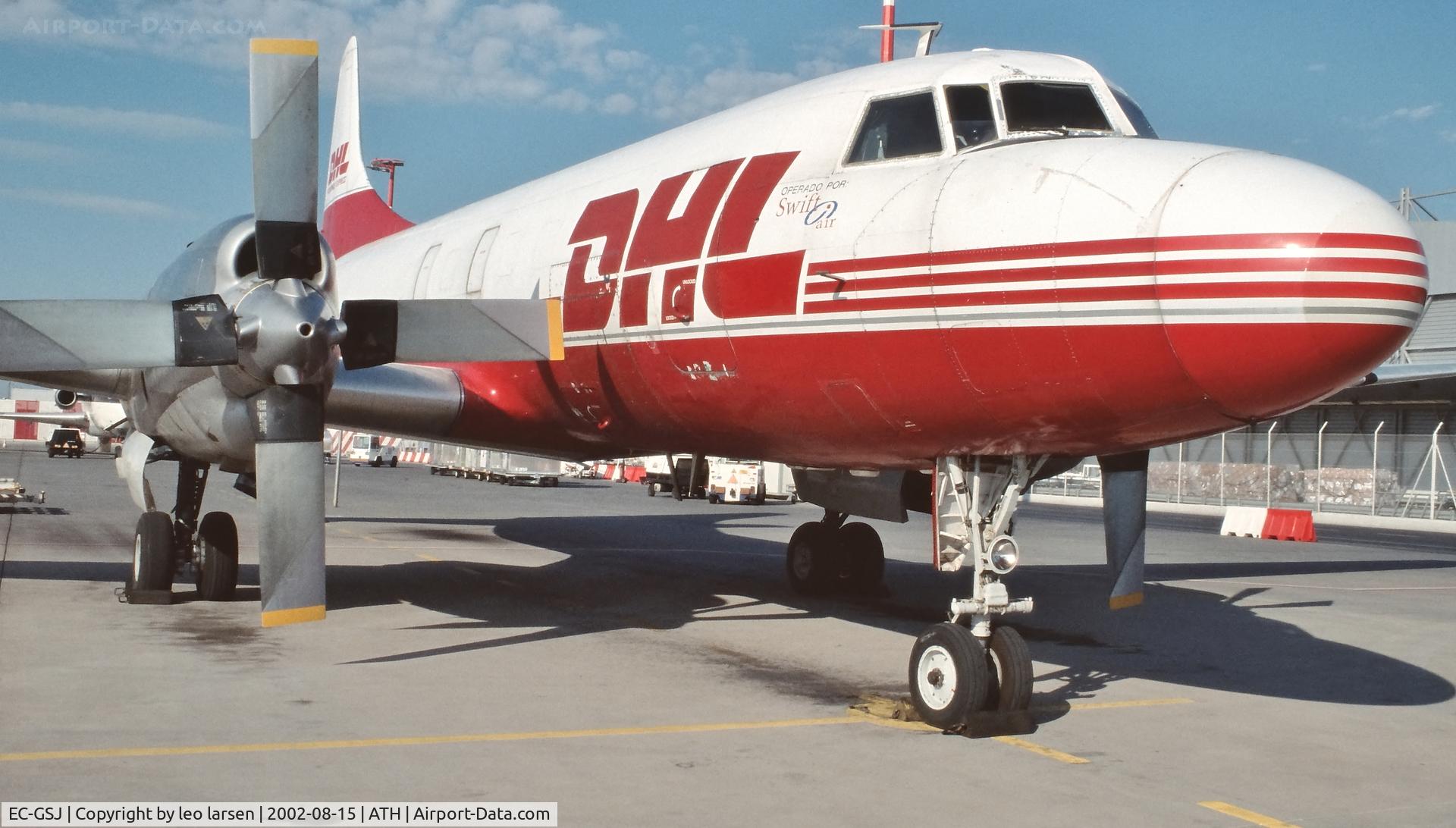 EC-GSJ, 1954 Convair 580(F) C/N 130/072, Athens 15.8.2002